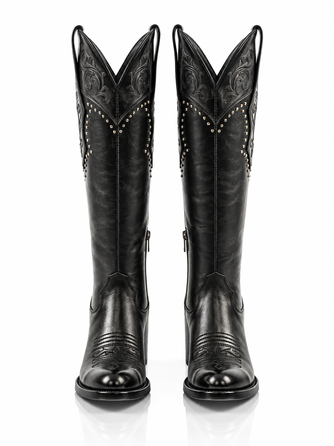 The Reina — Leather Women's Cowboy Boot, detail view