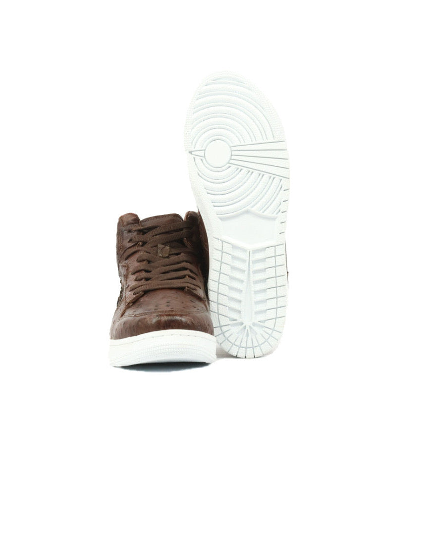 Mens Ostrich Leather Sneakers