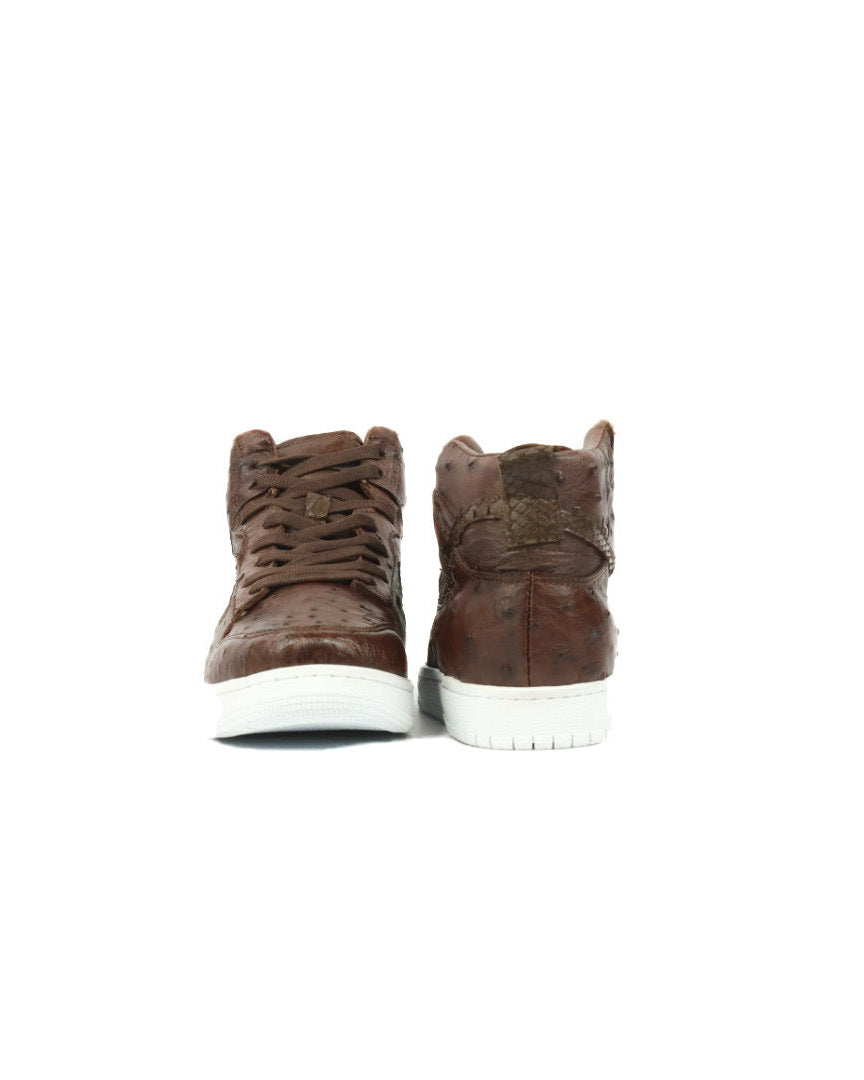 Mens Ostrich Leather Sneakers