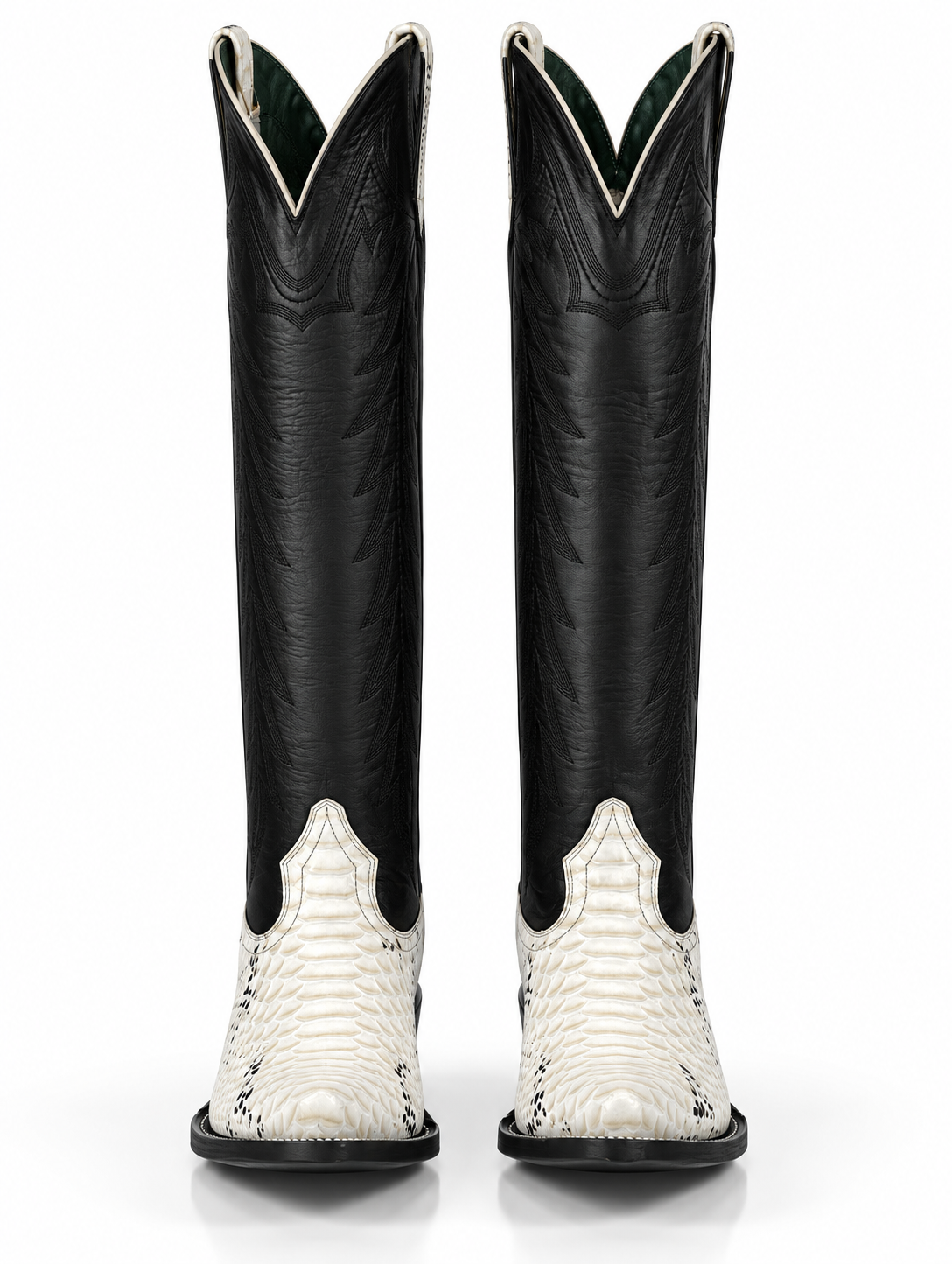 The Wendy — Leather Women's Cowboy Boot, detail view