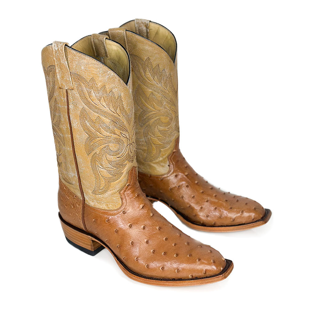 Crown Ostrich Boot — handmade ostrich boots by Cuadra Piedreros
