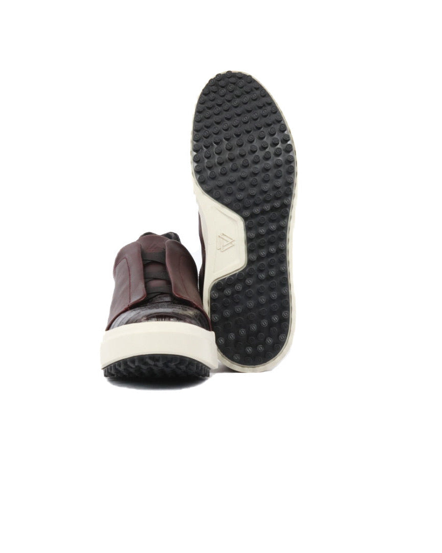 Mens Croc Leather Sneakers