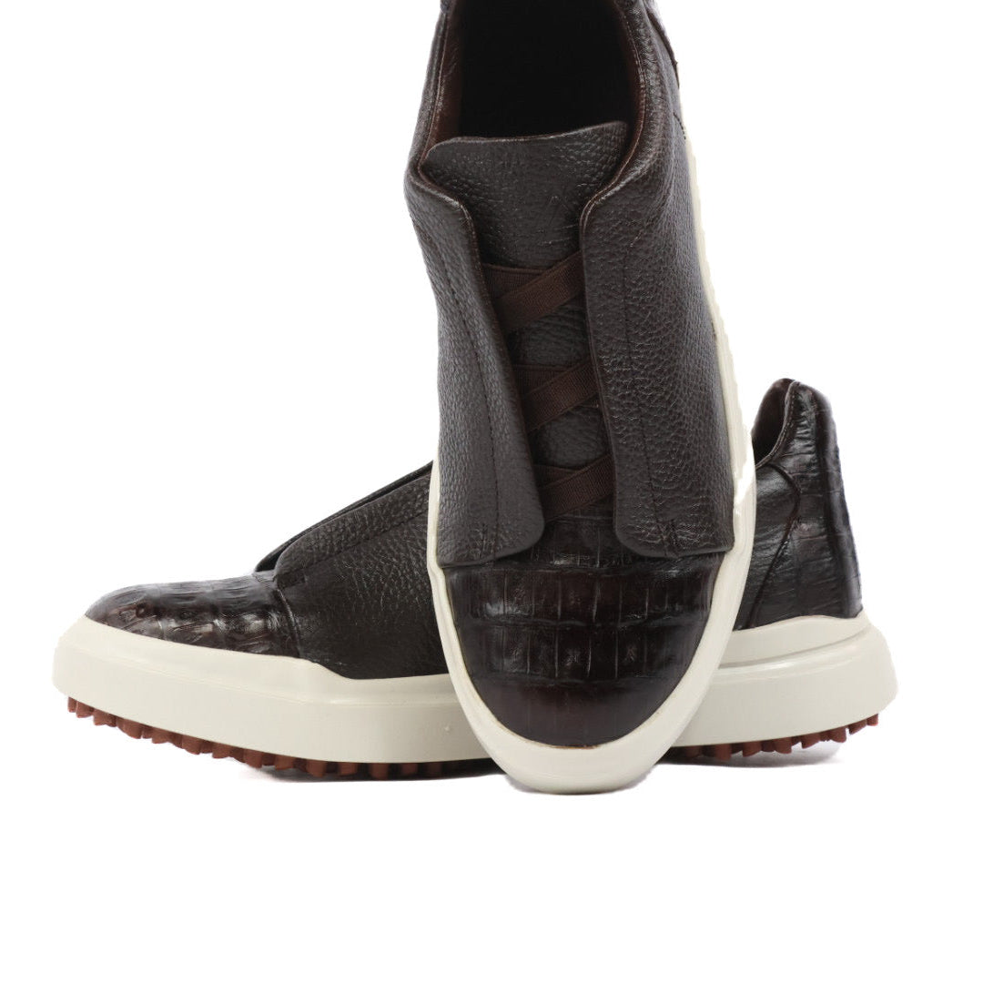Mens Croc Leather Sneakers