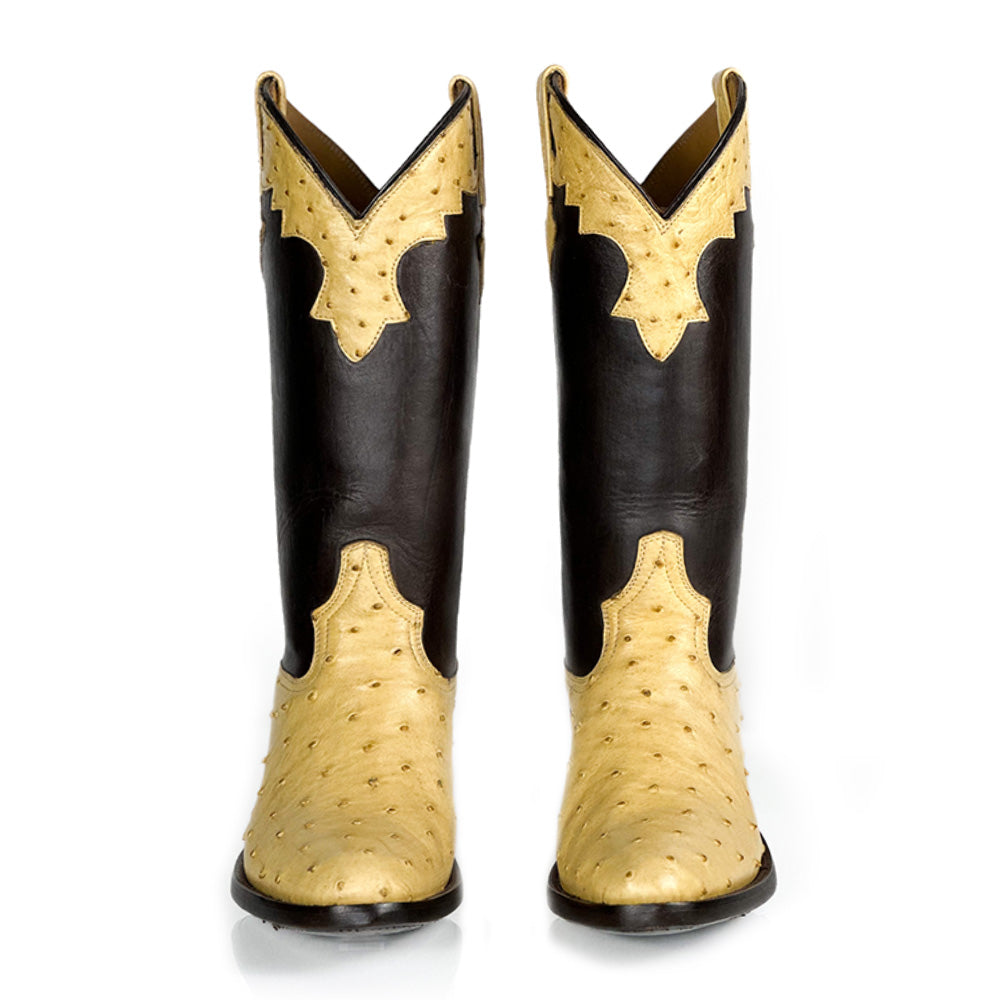 Dahlia- Ostrich Boot — detail shot of handmade ostrich boots