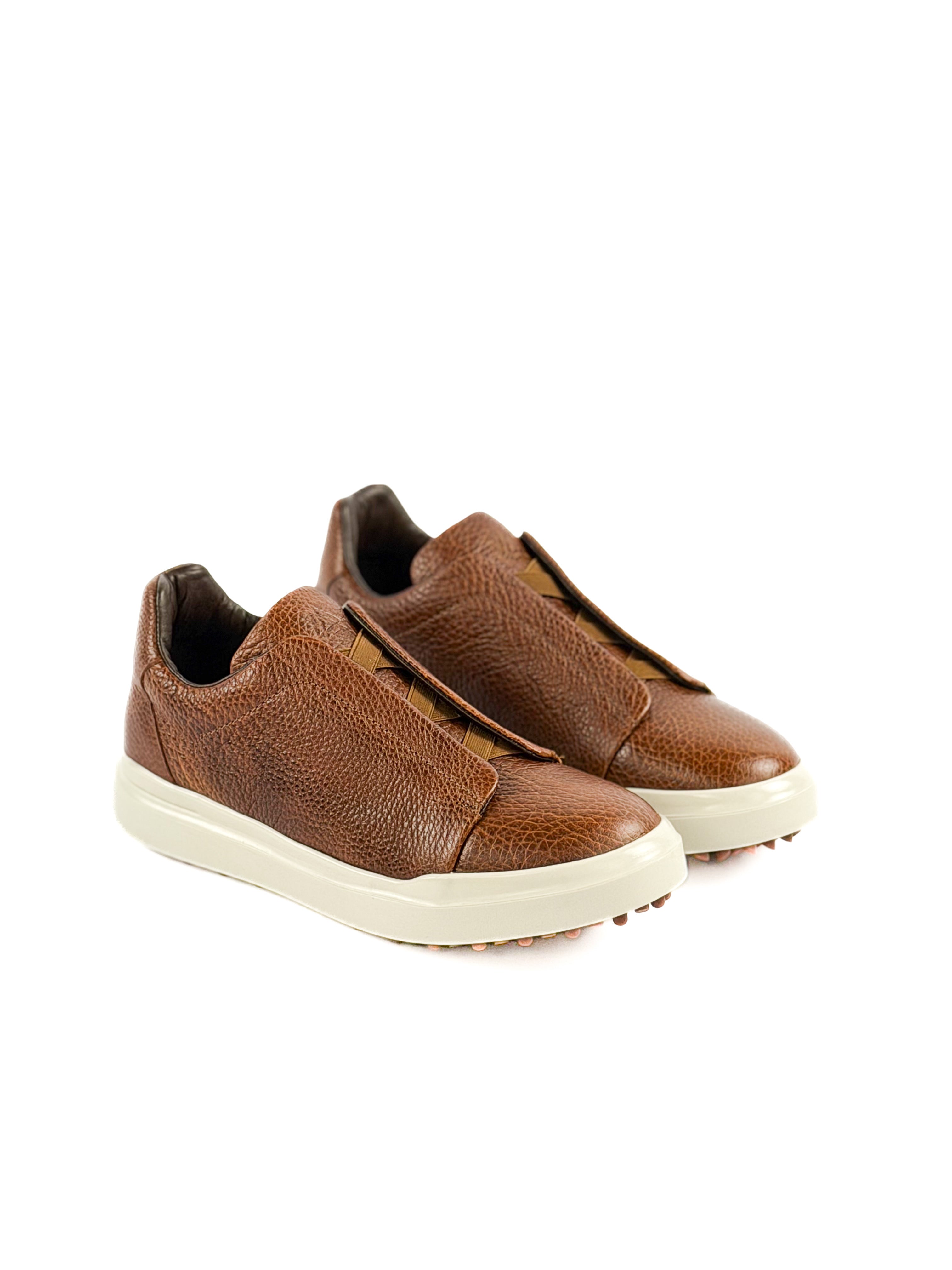 Coñag leather sneakers 