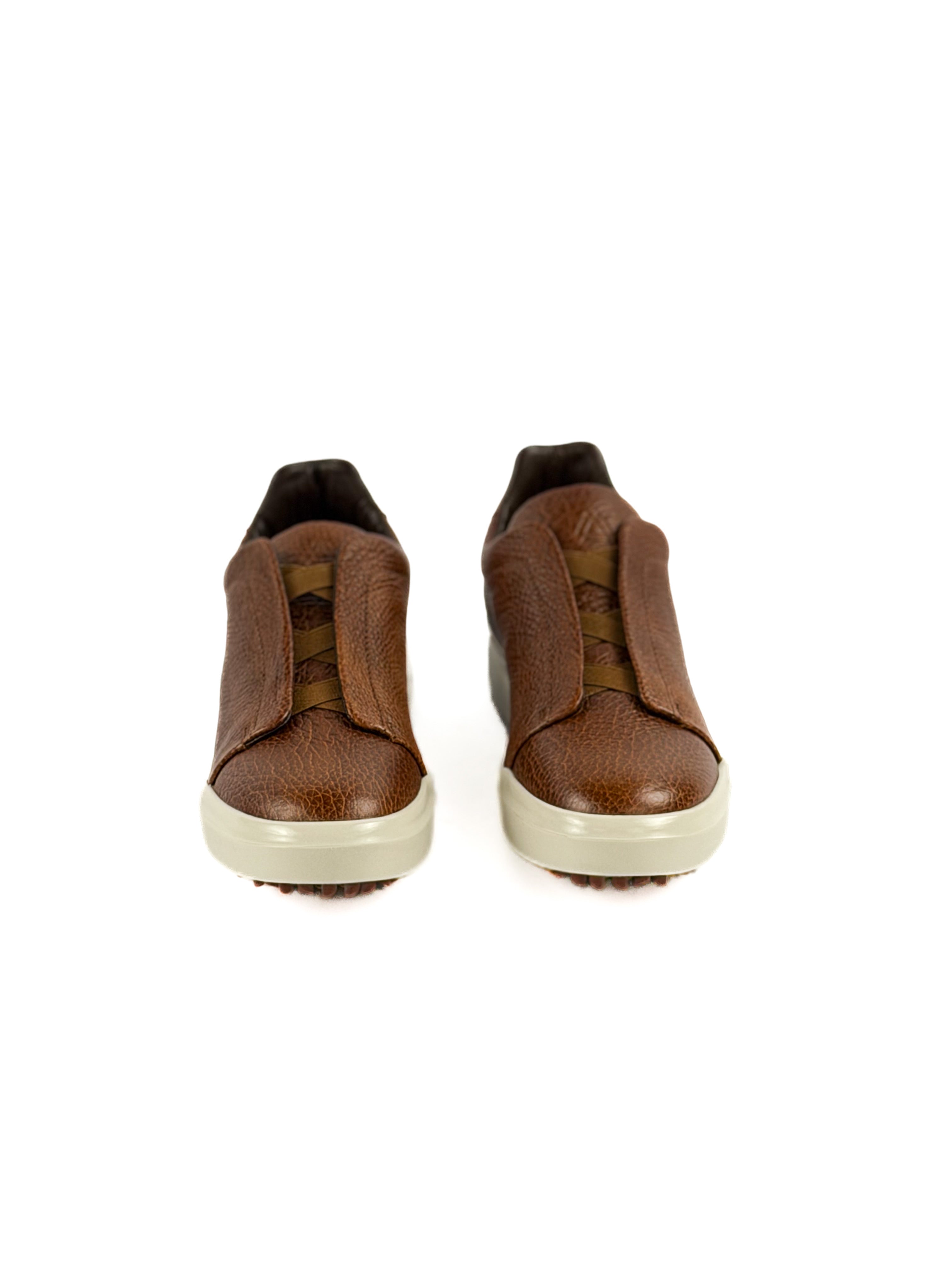 Coñag leather sneakers