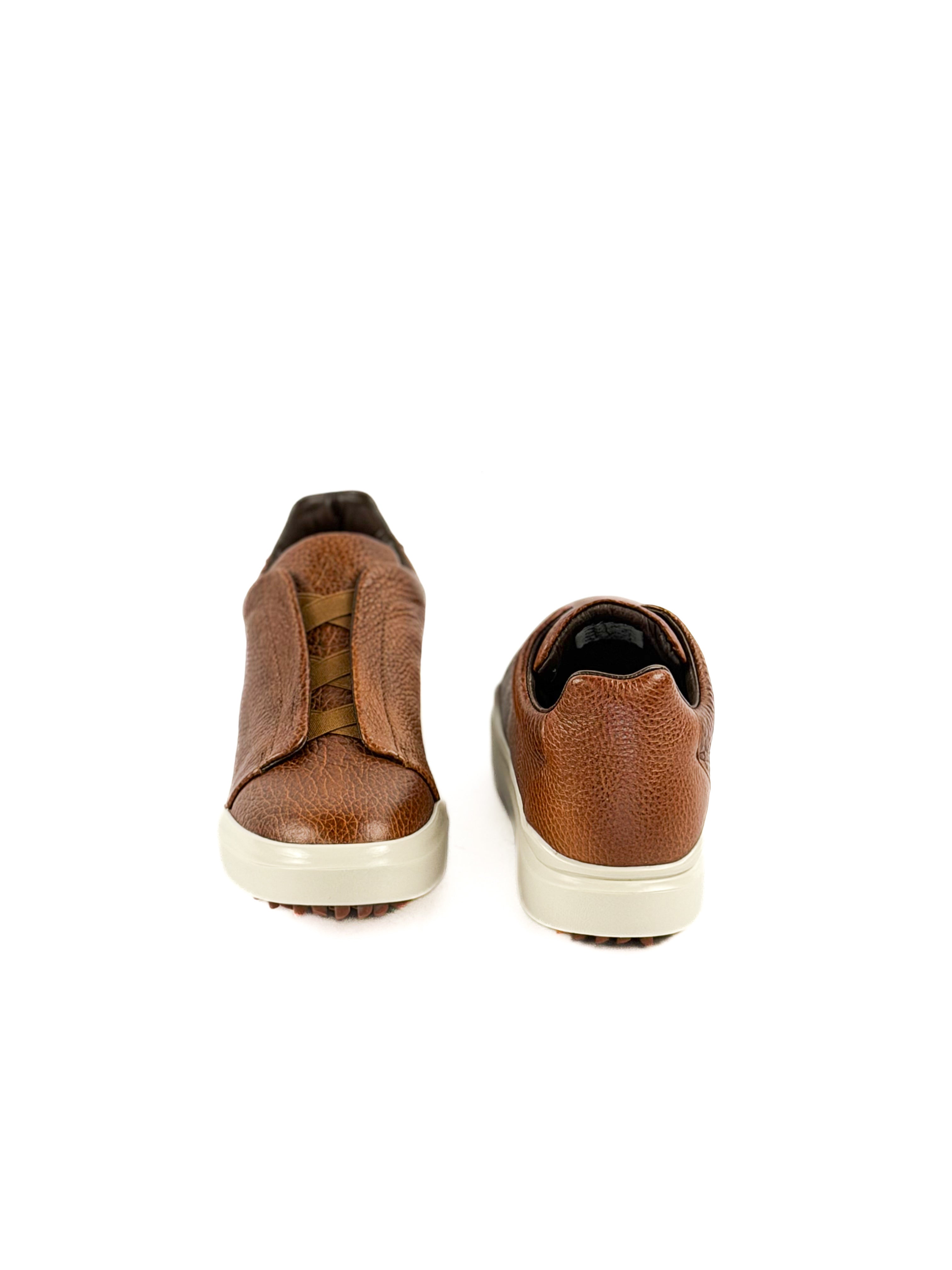 Coñag leather sneakers