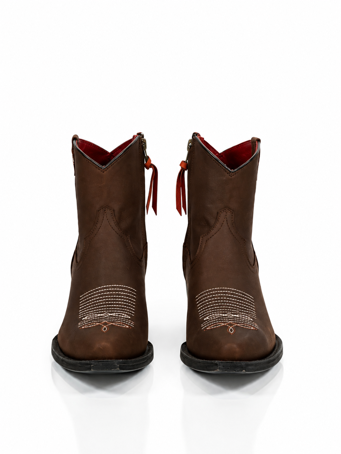 The Cherokee — Leather Snip Toe Women's Cowboy Boot, angled view