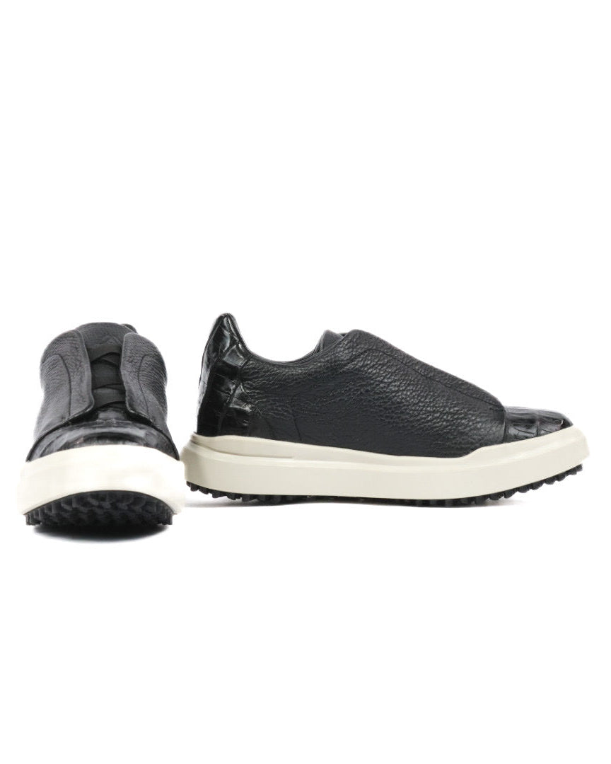 Mens Croc Leather Sneakers