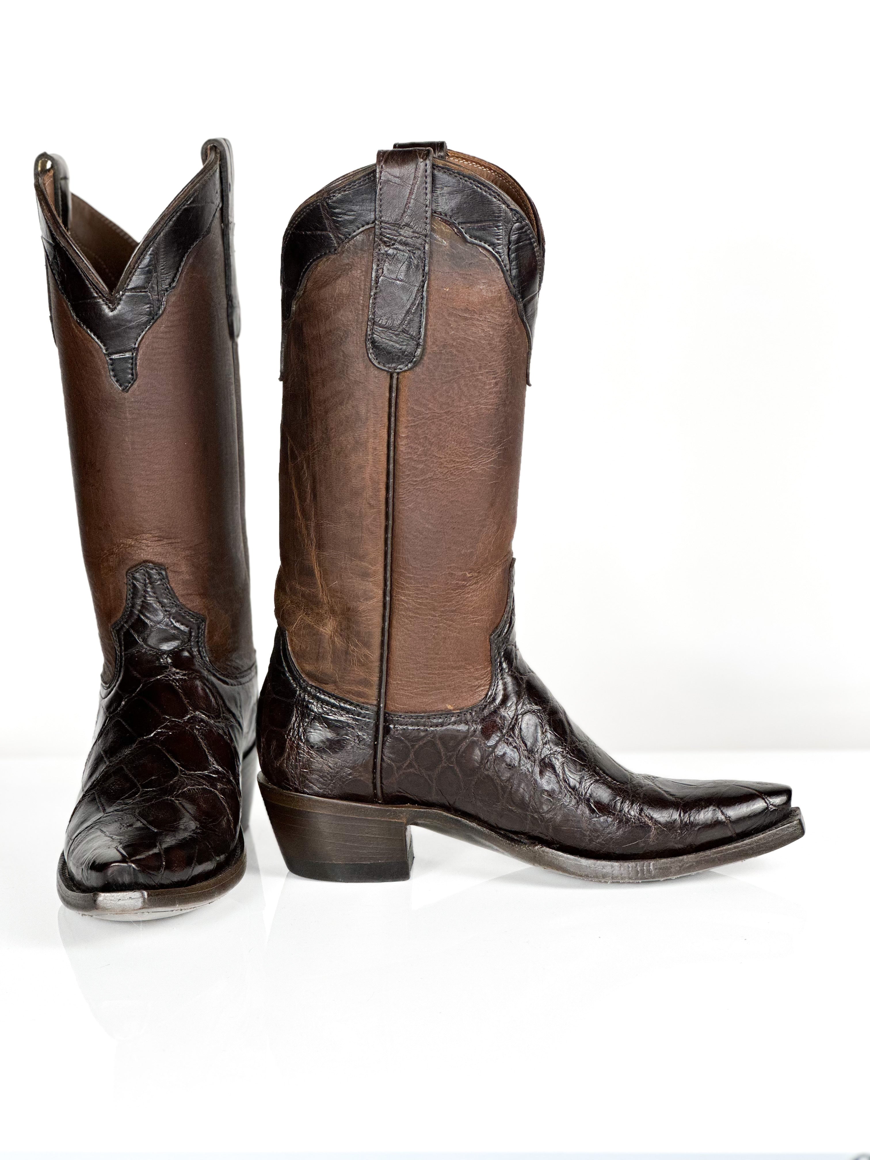 Rockwood gator Boots — detail shot of handmade alligator boots