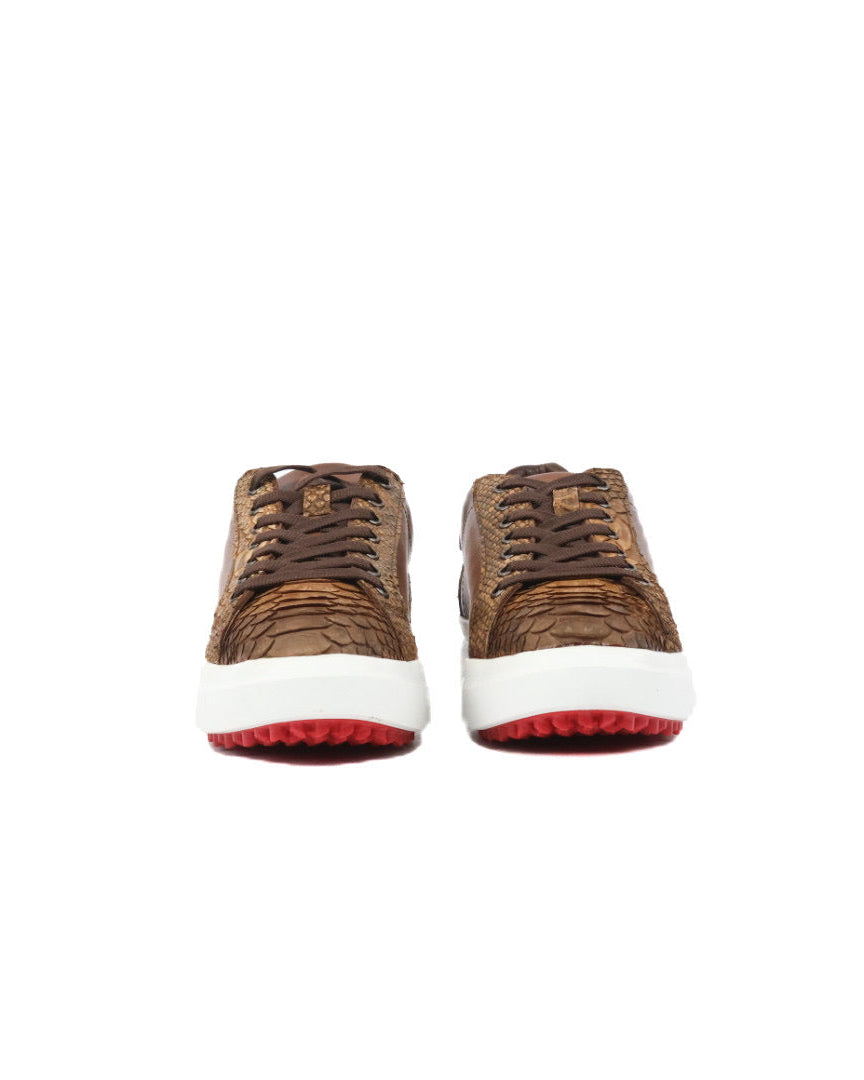 Mens Python Leather Sneakers