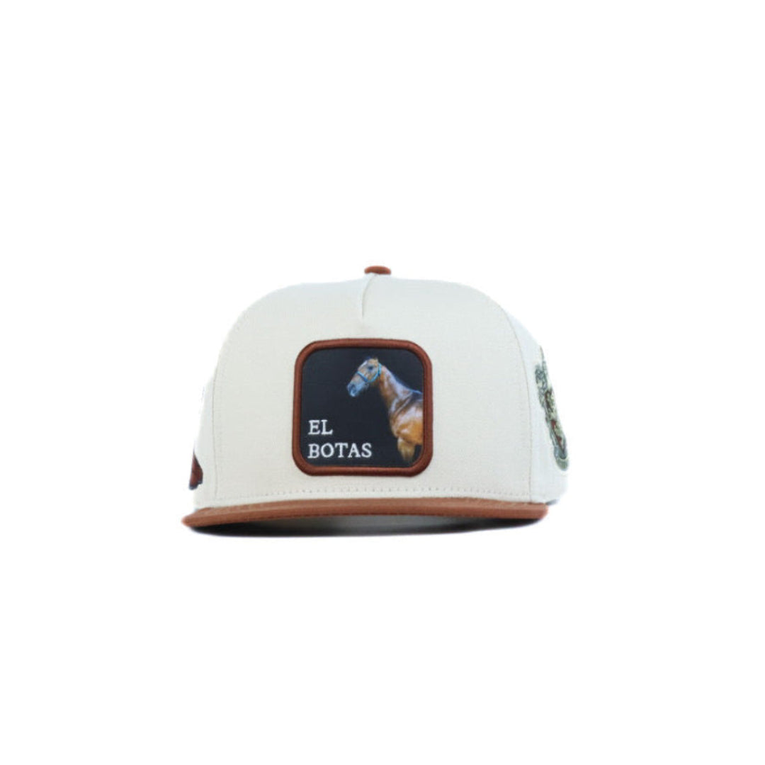 Snapback cap with piedreros horse and side logos