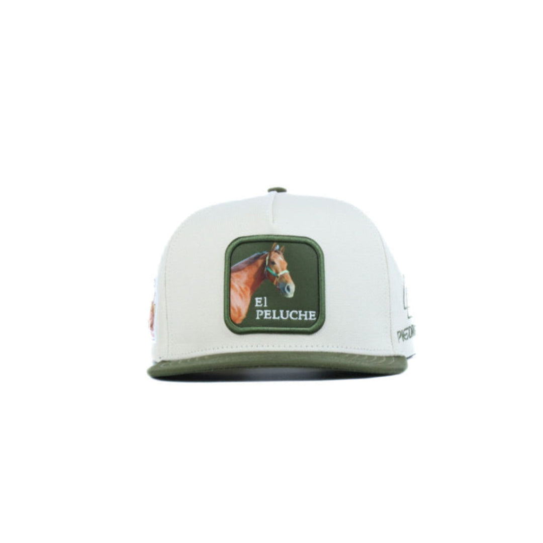 Snapback cap with piedreros horse and side logos