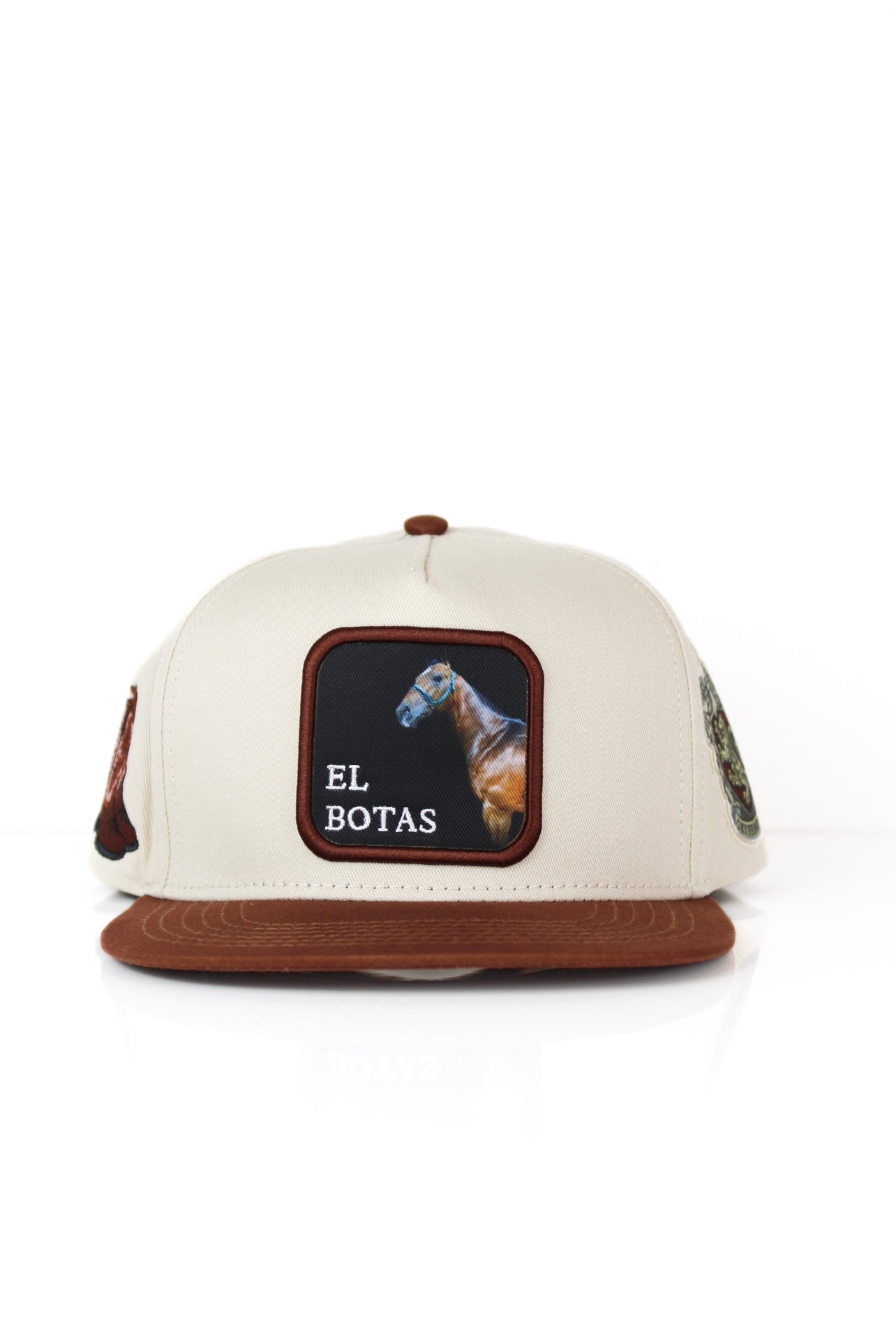 El botas cap with 3D embroidered with horse patch