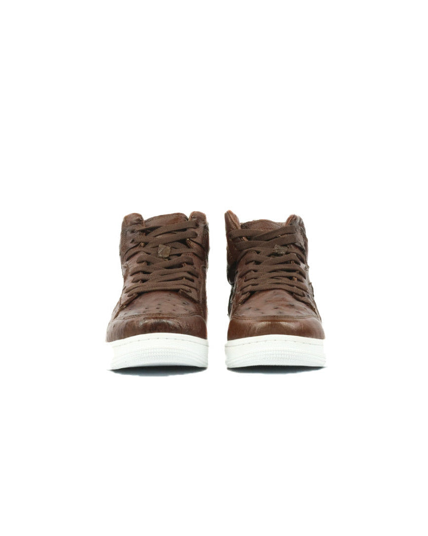 Mens Ostrich Leather Sneakers