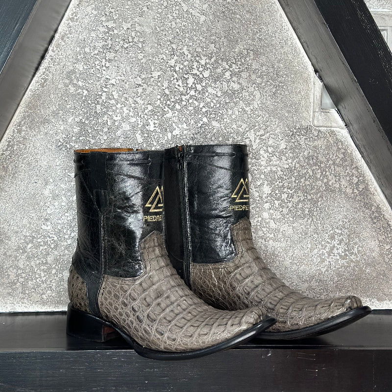 Sand Shadow Croc Boots — handmade western boots by Cuadra Piedreros
