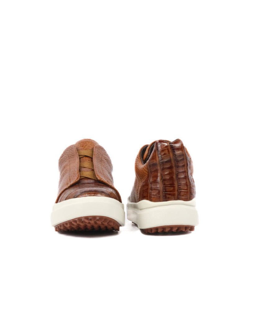 Mens Croc Leather Sneakers
