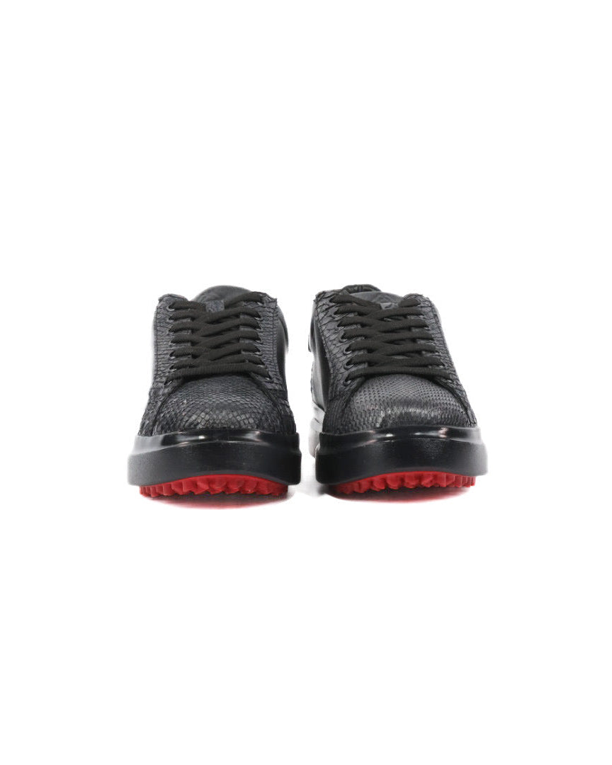 Mens Python Leather Sneakers