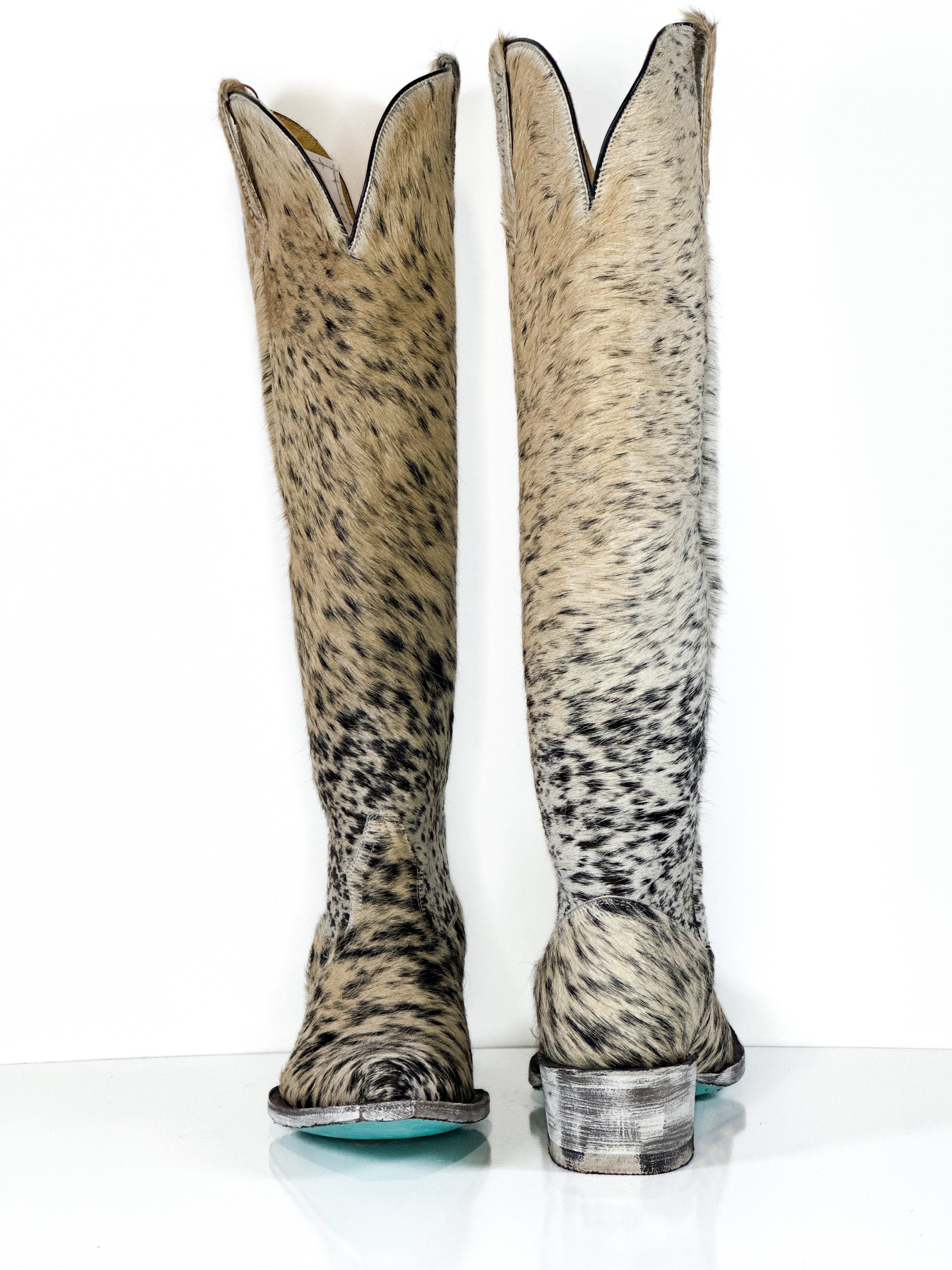 Azeri Cowhide Boot — sole view of handmade western boots