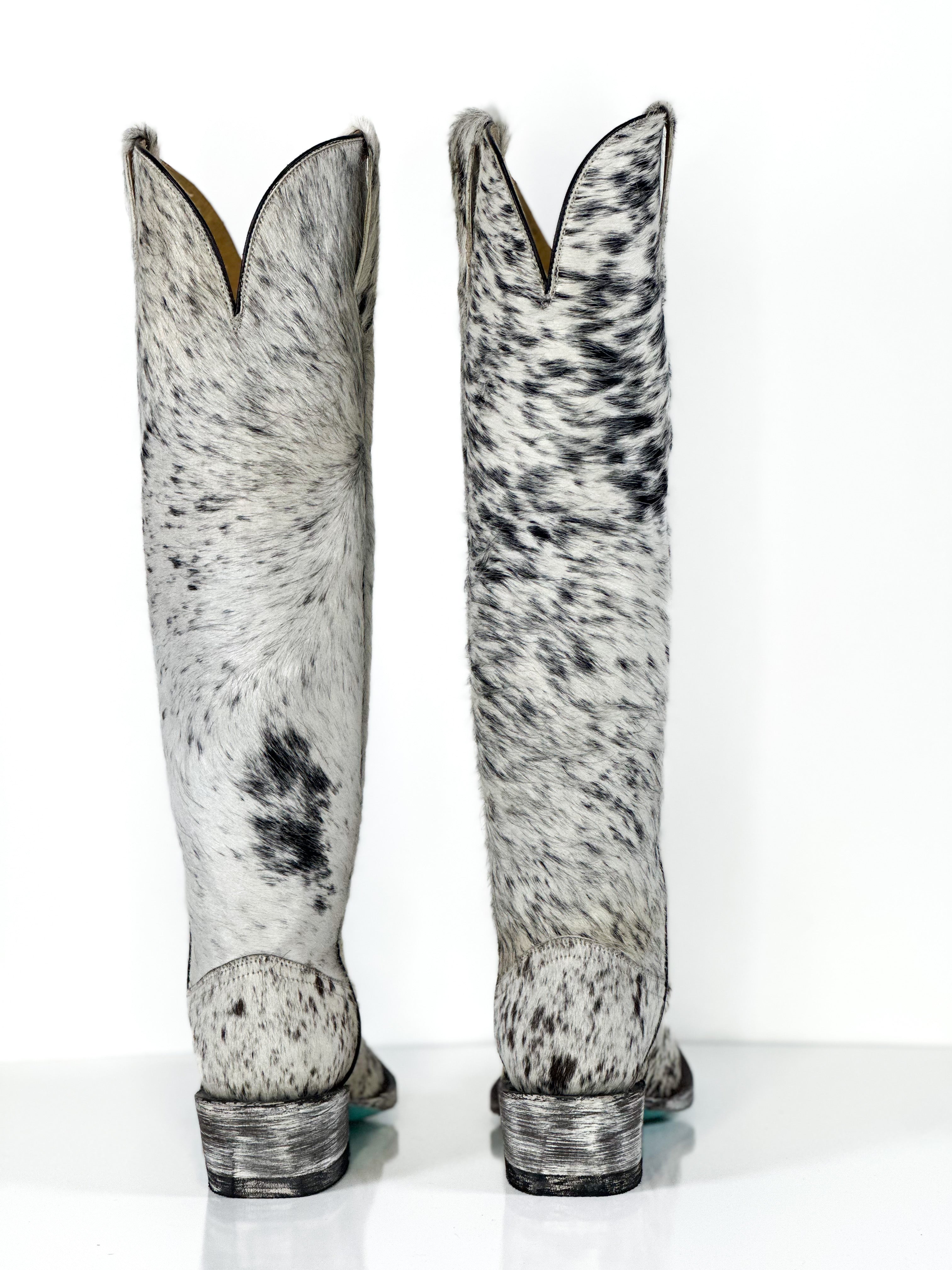 Azeri Cowhide Boot — back view of handmade western boots