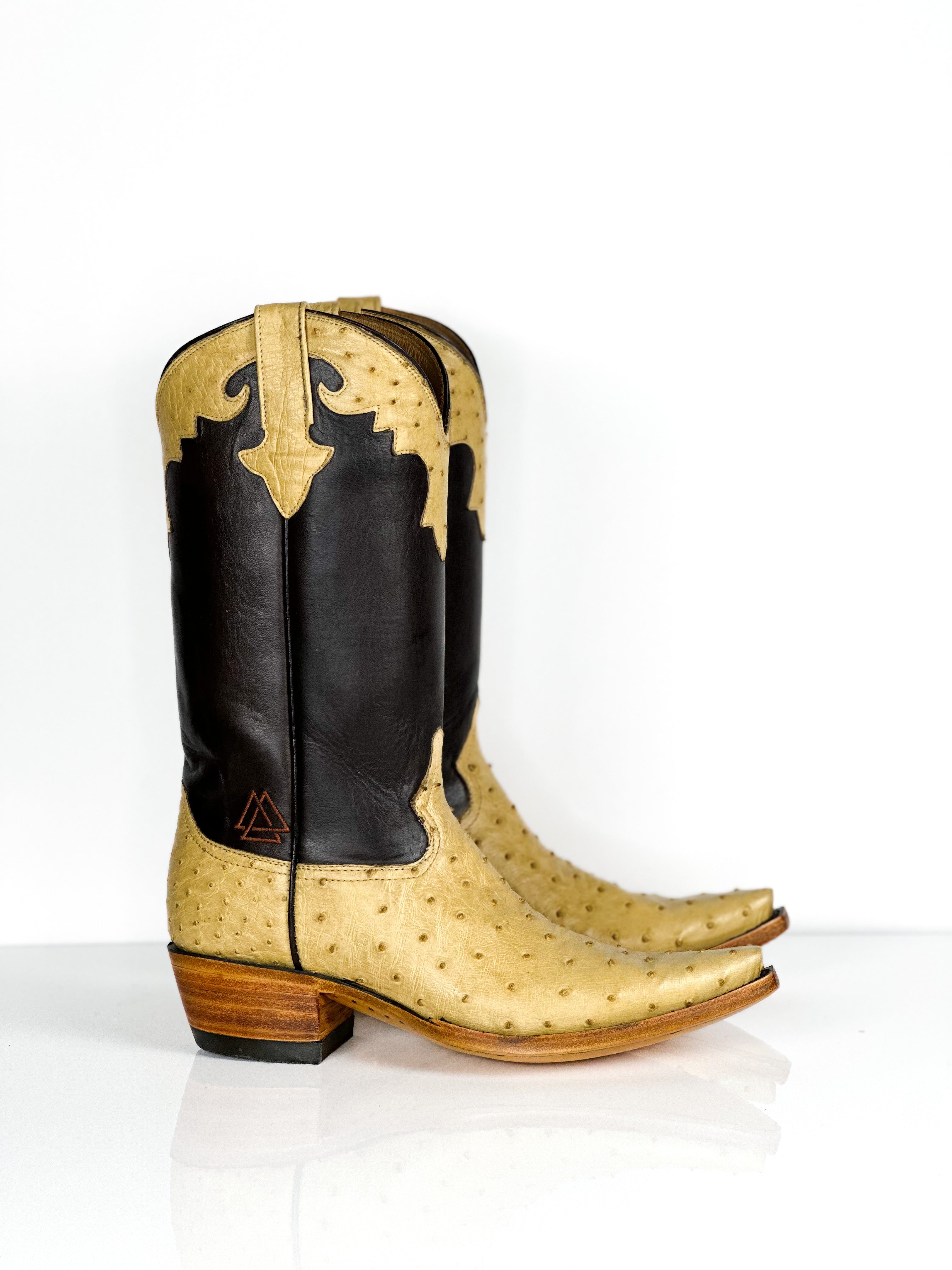 Ostrich- Dahlia boot — handmade ostrich boots by Cuadra Piedreros
