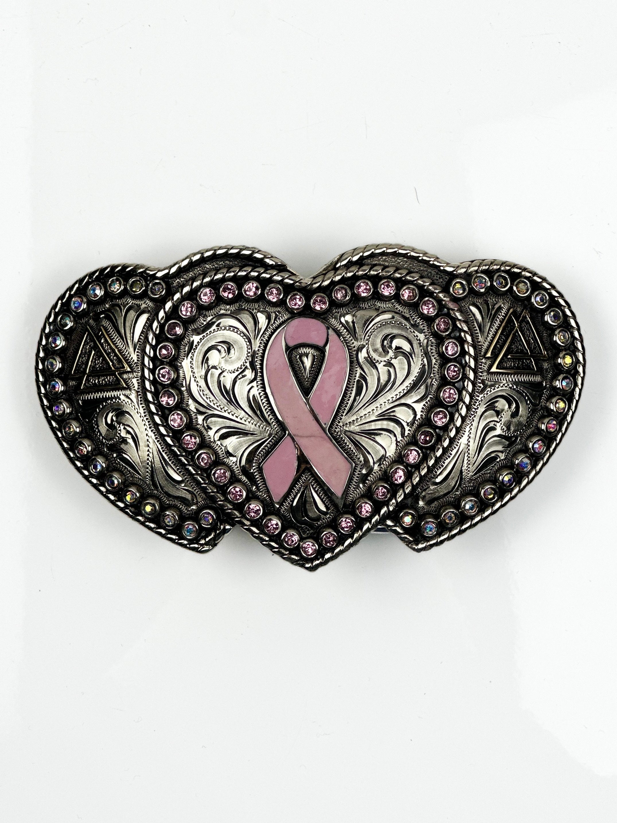 Pink Warriors Buckle — Cuadra Piedreros western belt buckle