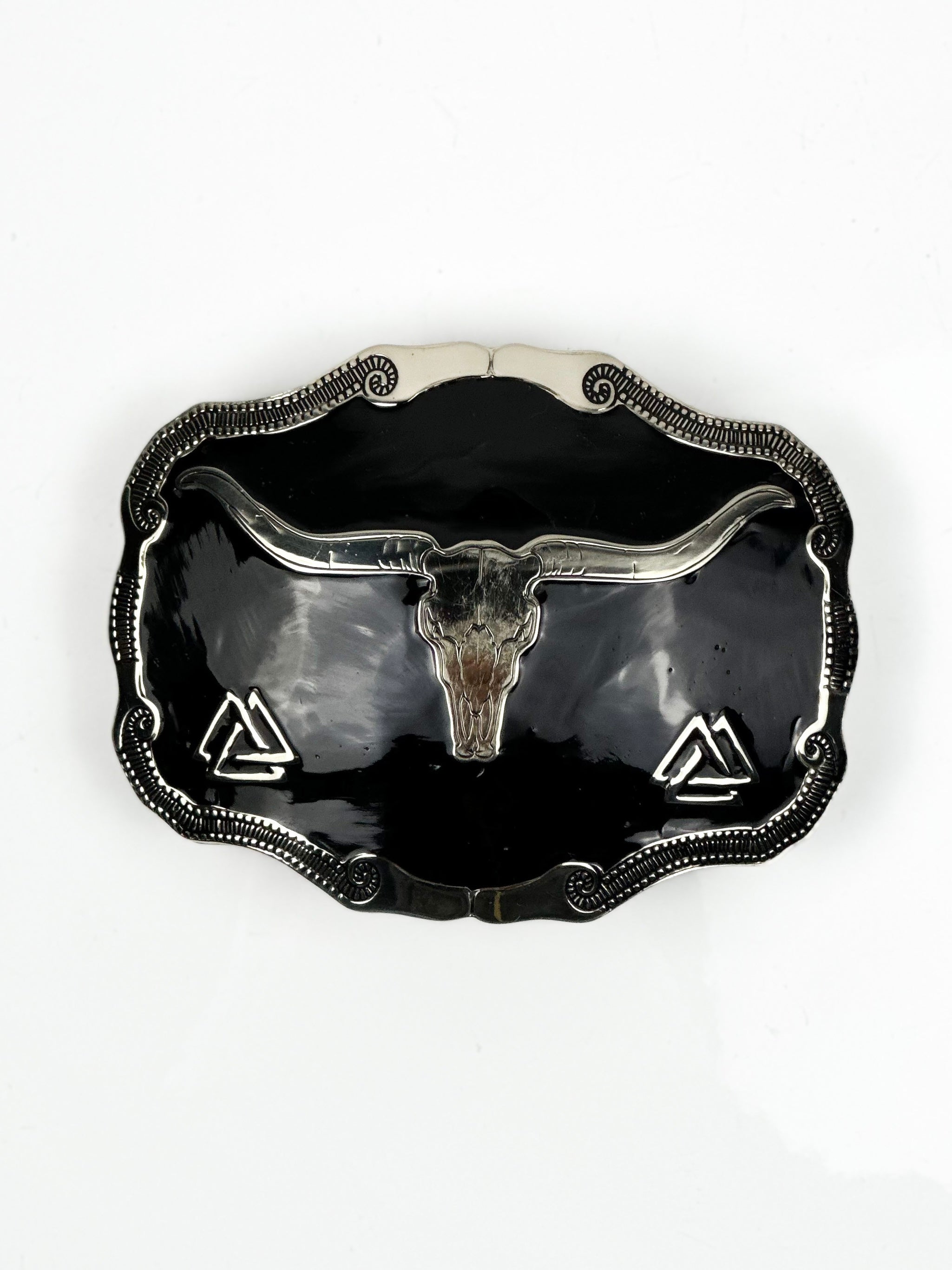 ONYX LONGHORN BUCKLE — side view