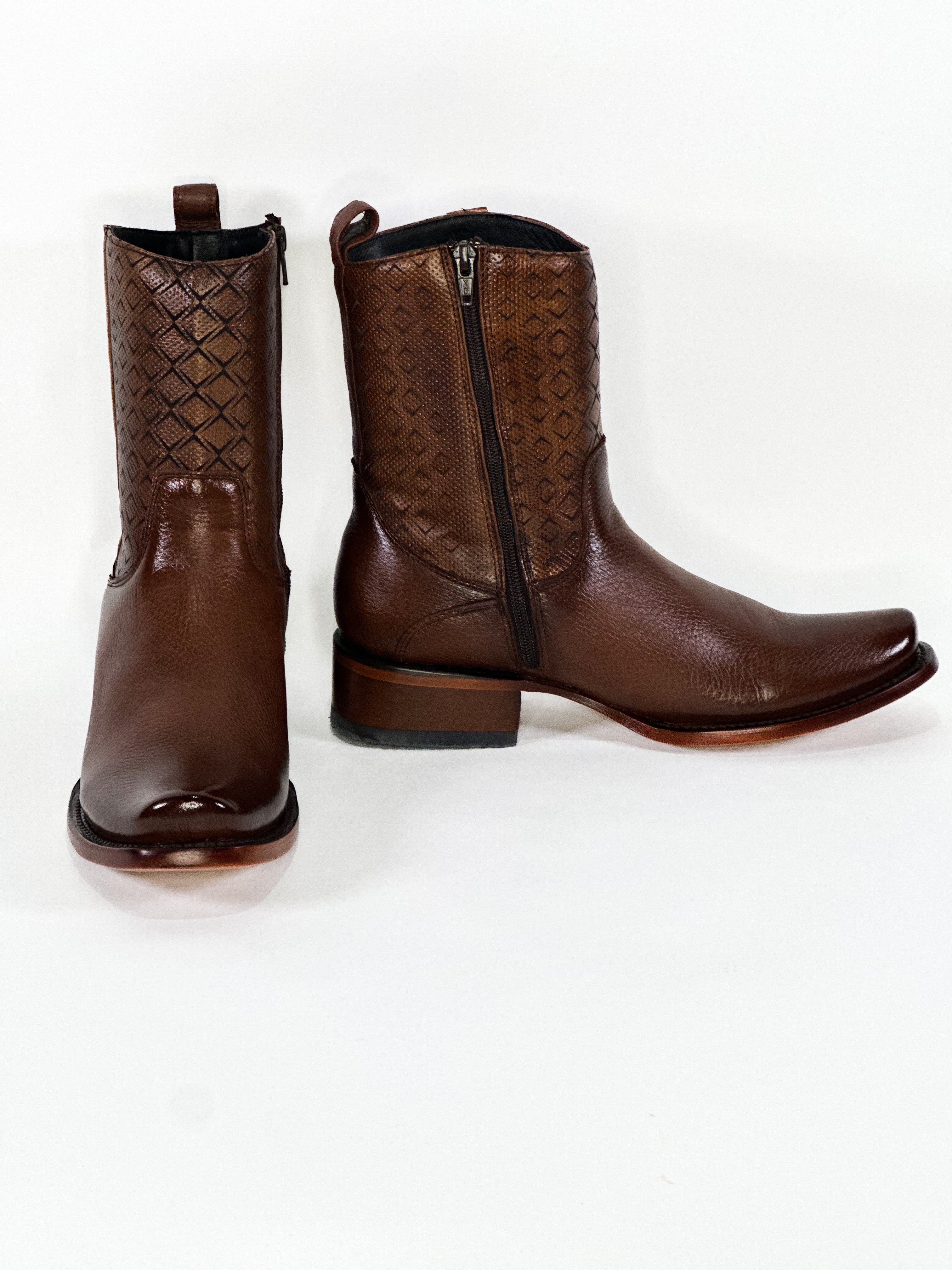 Deer San Vittorio Ankle Boot — sole view of handmade western boots