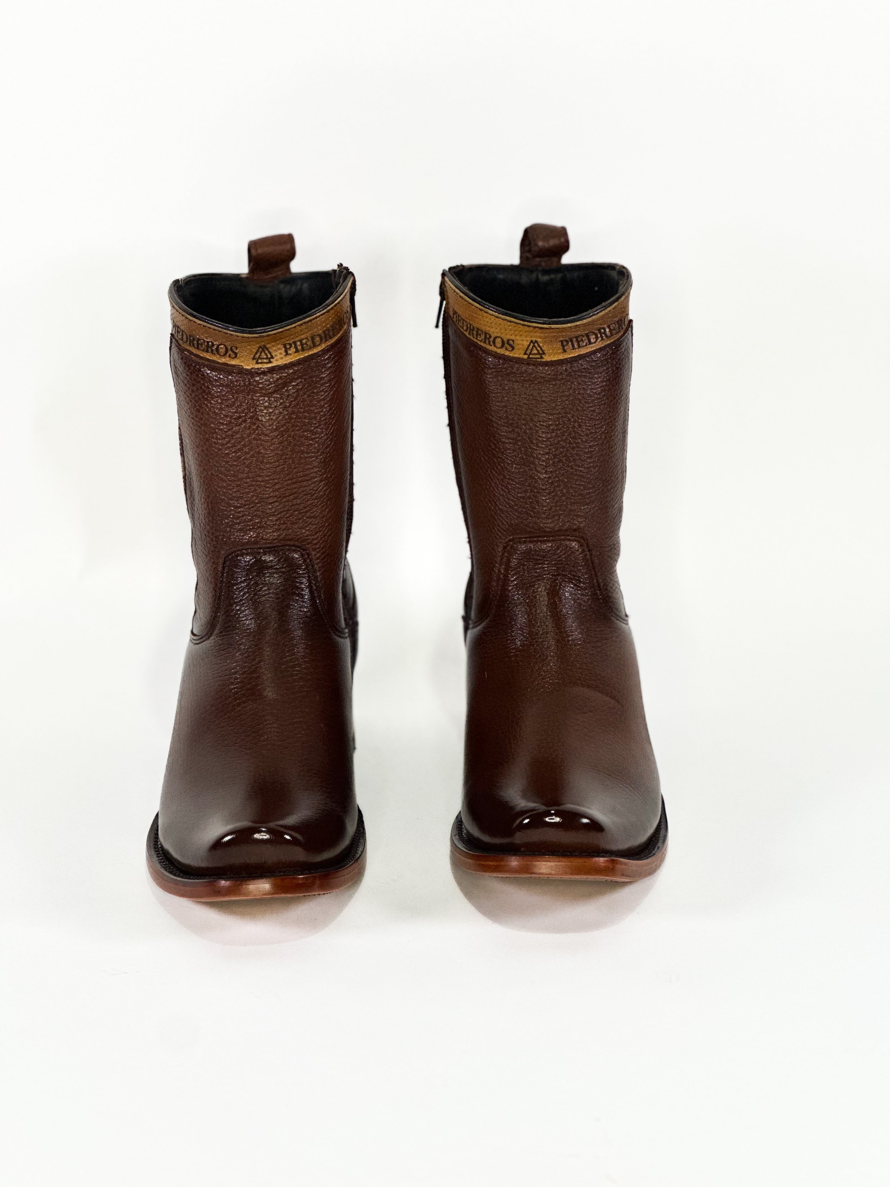 Deer Monte Carlo Ankle Boot — sole view of handmade western boots