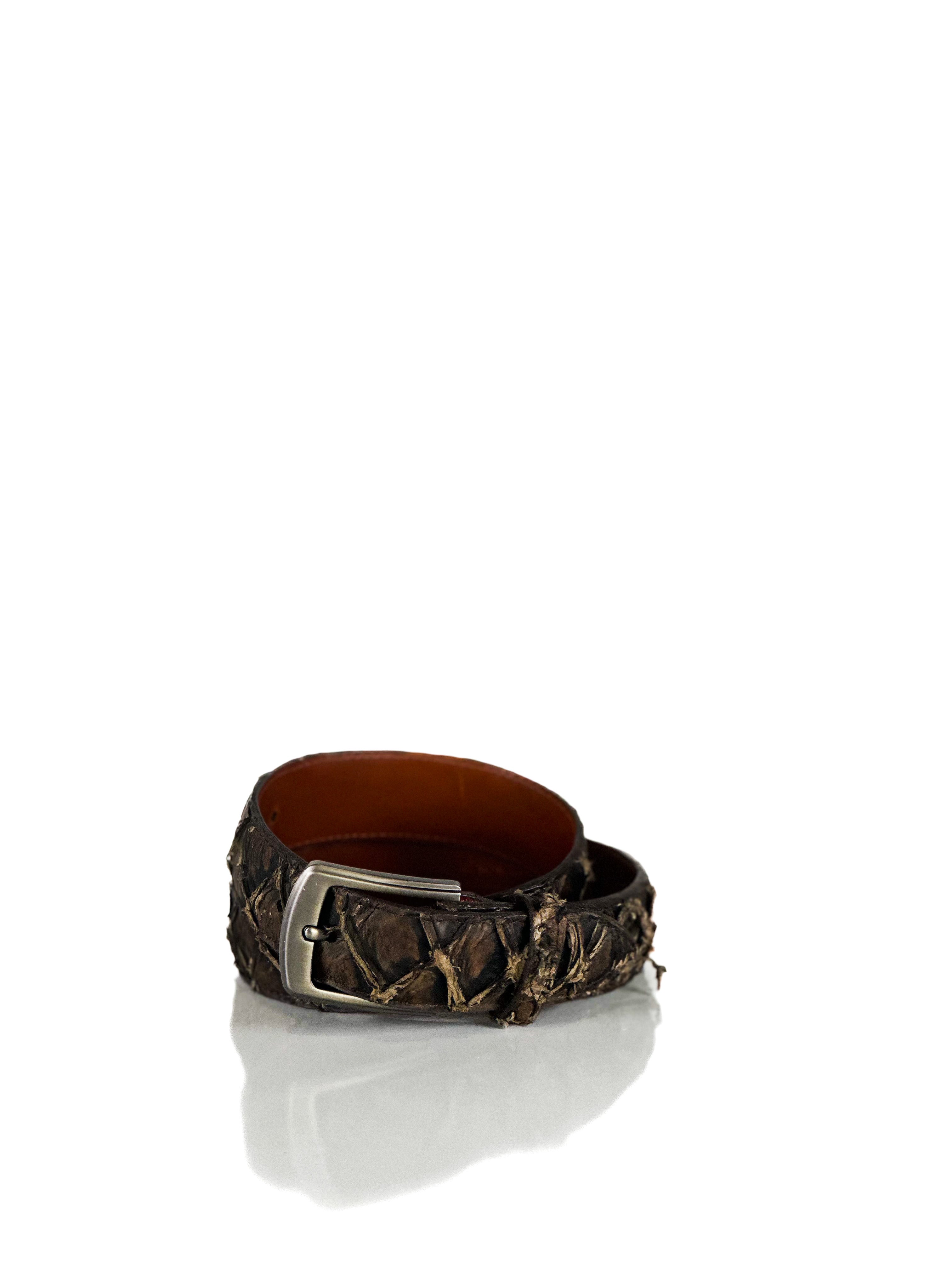 Jumbo pirarucu leather belt 