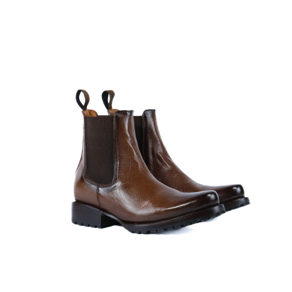 Pair of brown leather Chelsea boots 