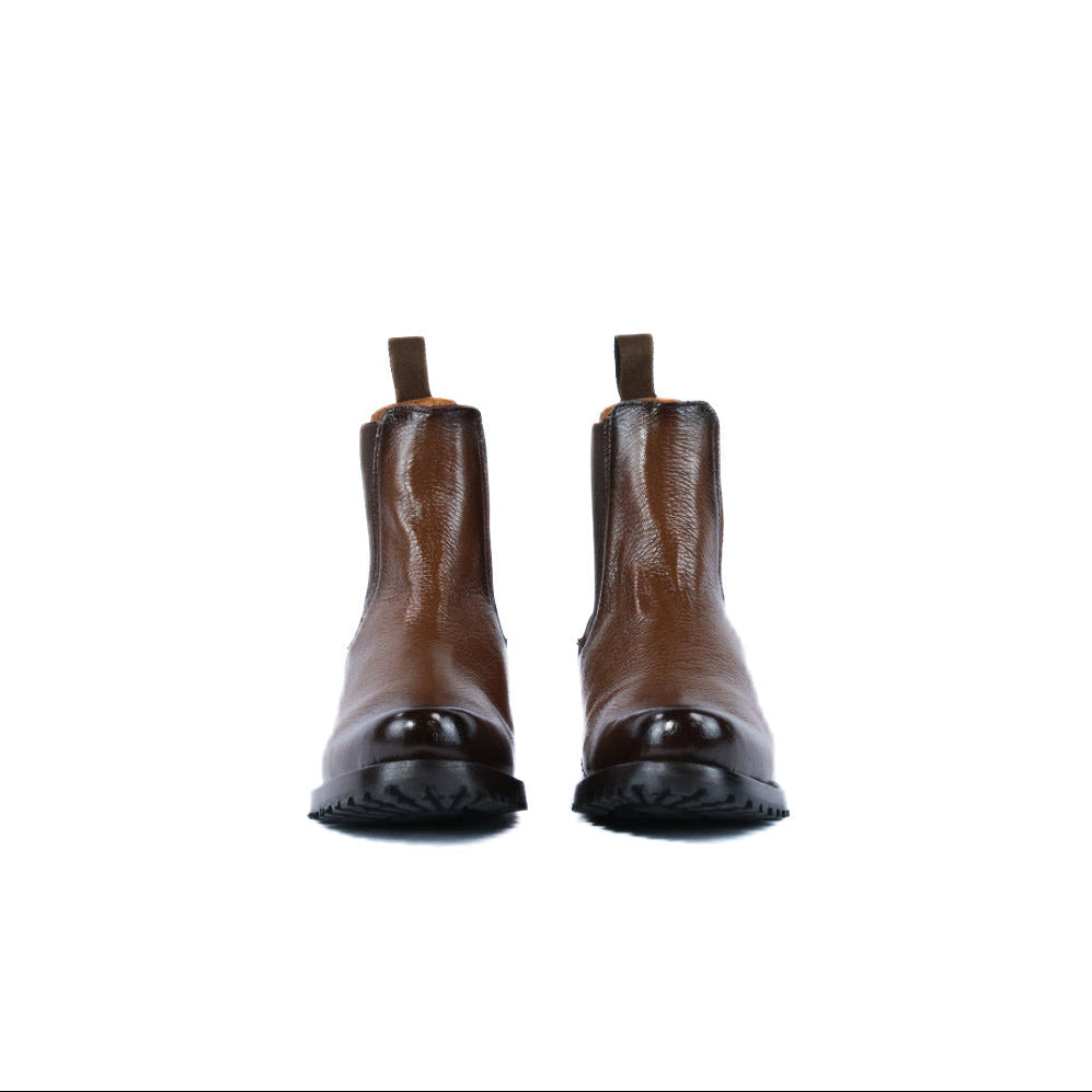 Pair of brown leather Chelsea boots 