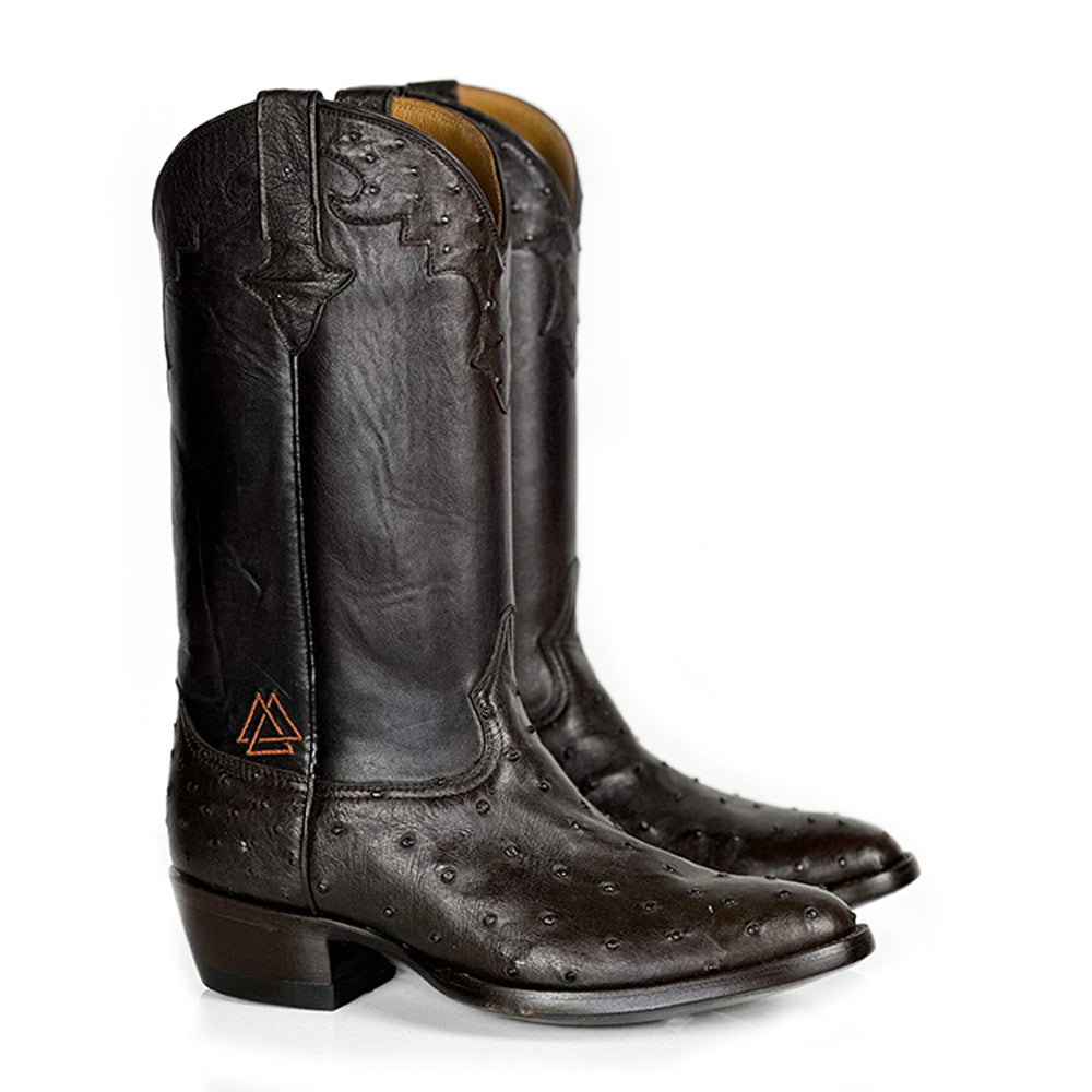 Ostrich- Hickory Boot — handmade ostrich boots by Cuadra Piedreros