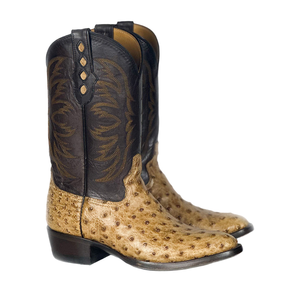 Ostrich- Scotch Boot — handmade ostrich boots by Cuadra Piedreros