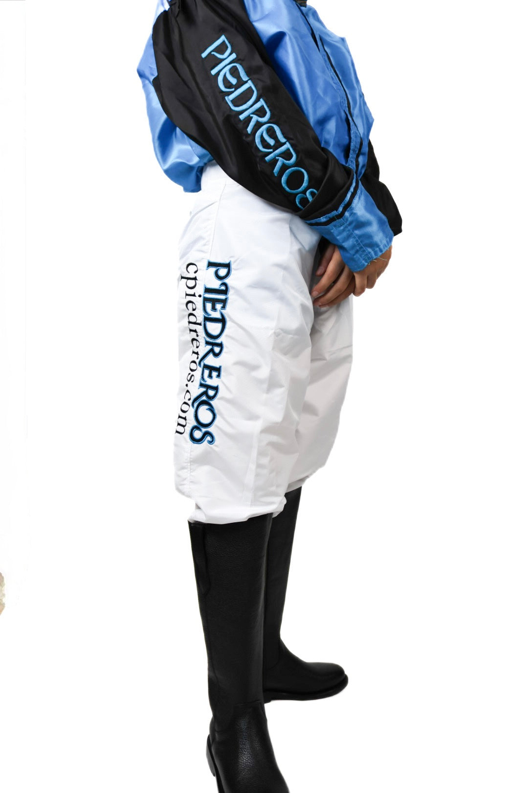 White and blue  jockey pants