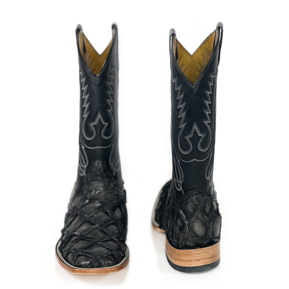 Pirarucu Shadow Fish Boot — angled view of handmade pirarucu boots
