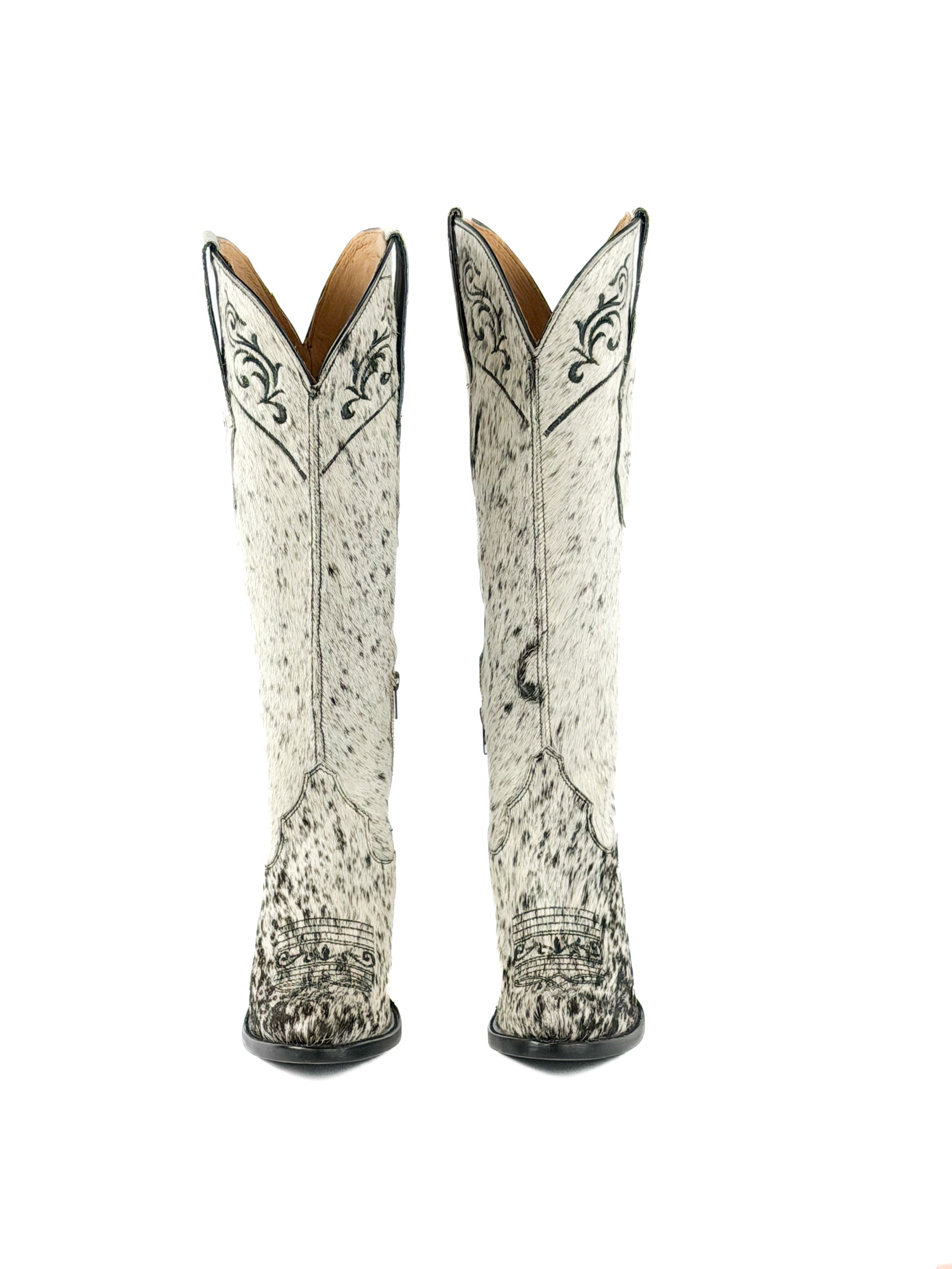 Women's Round Toe Cowhide Boots