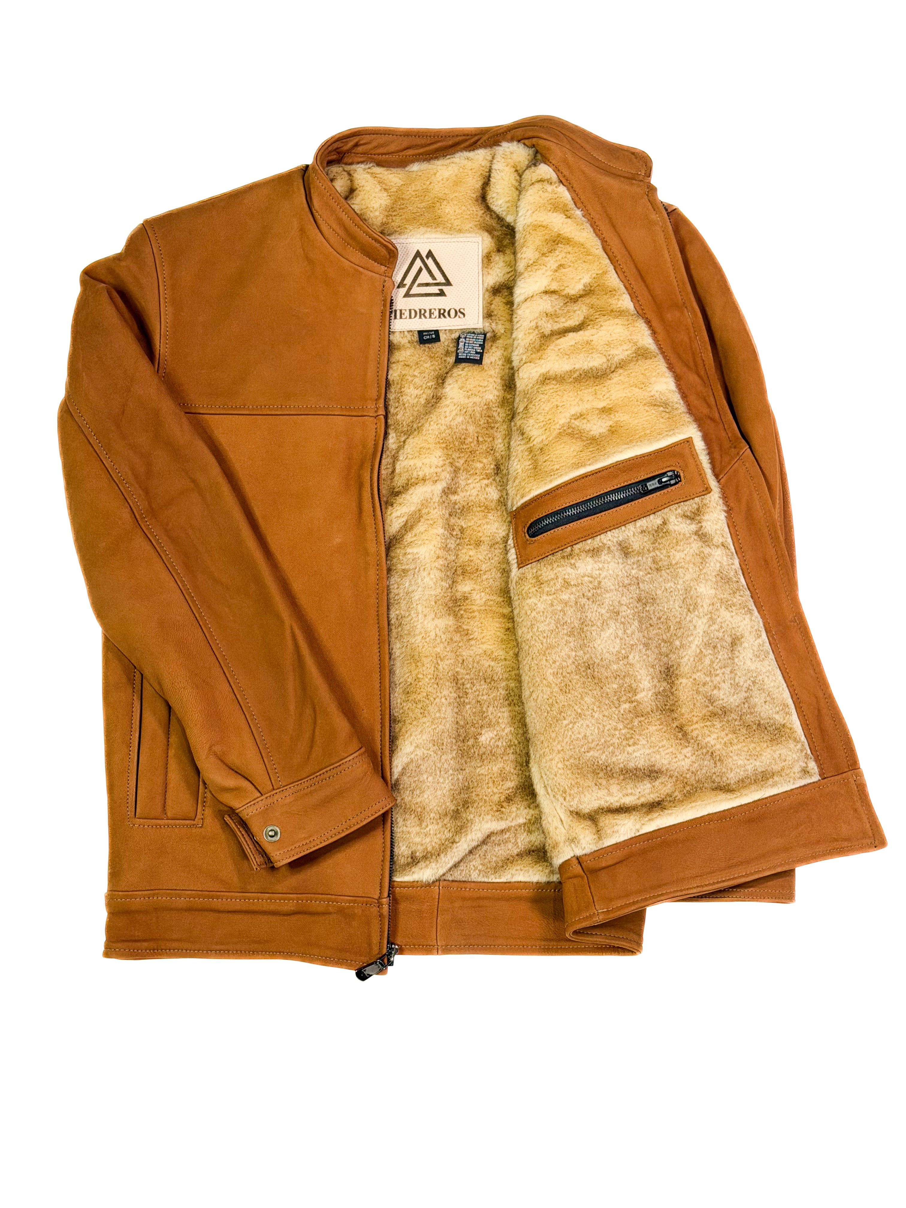 Golden Jacket showing inner fur lining 
