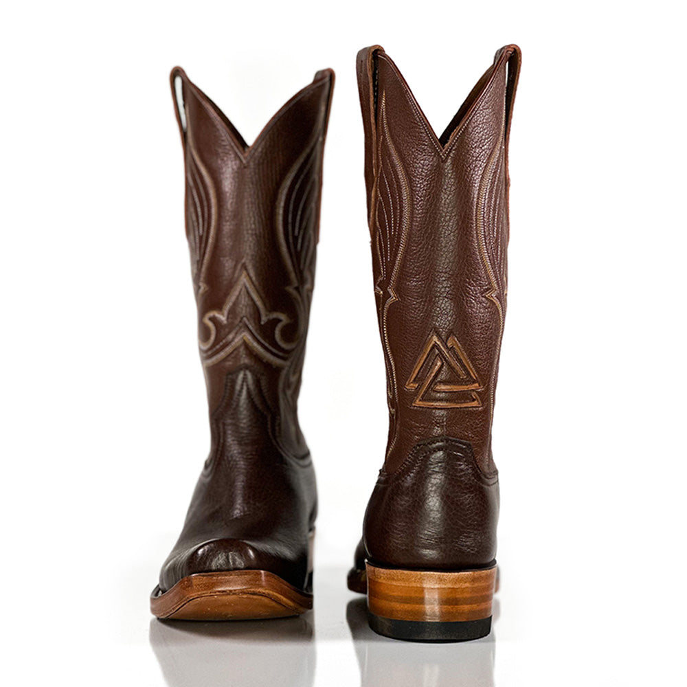 Shiloh Deer Boot — angled view of handmade western boots