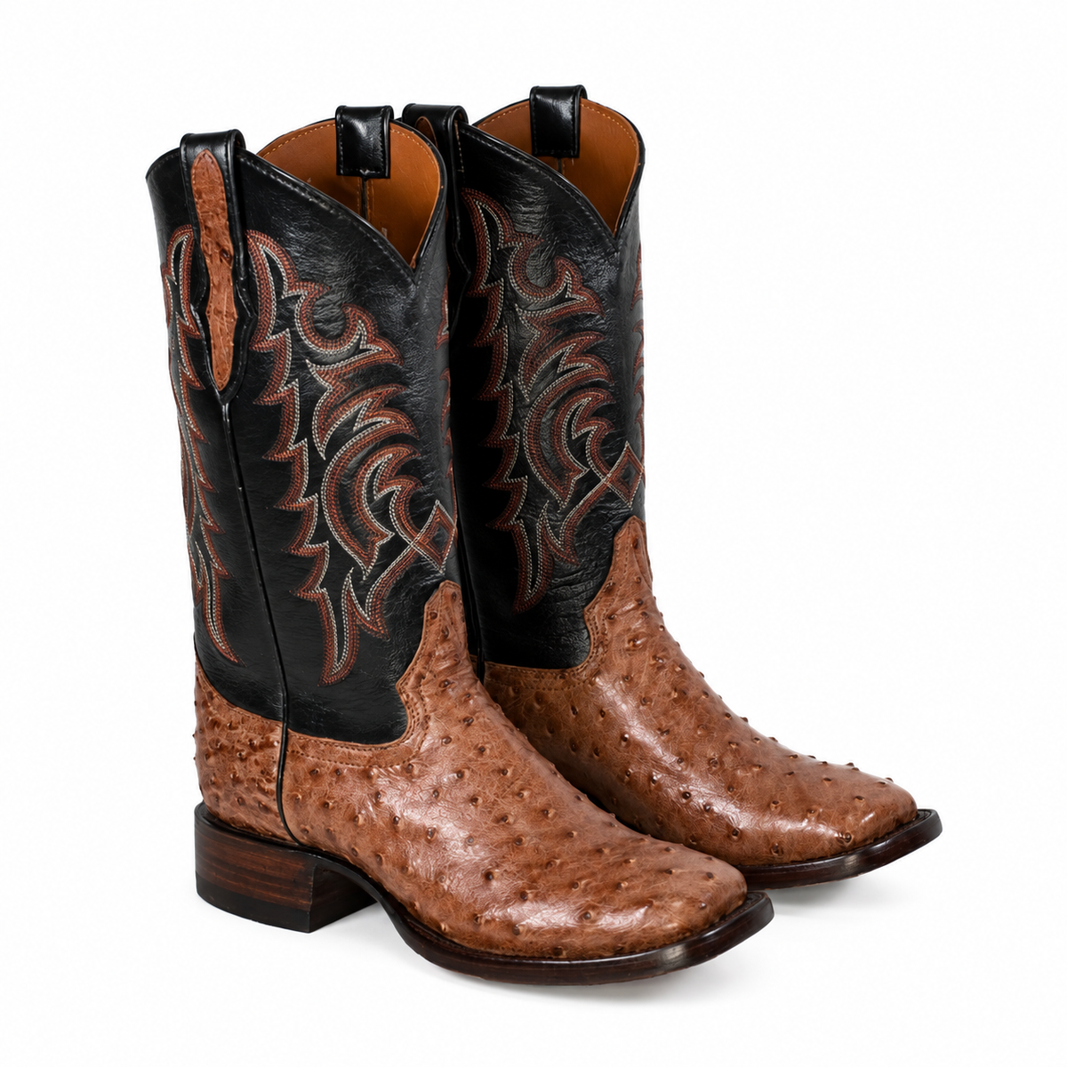 The Maxdale — Ostrich Square Toe Men's Cowboy Boot, side view