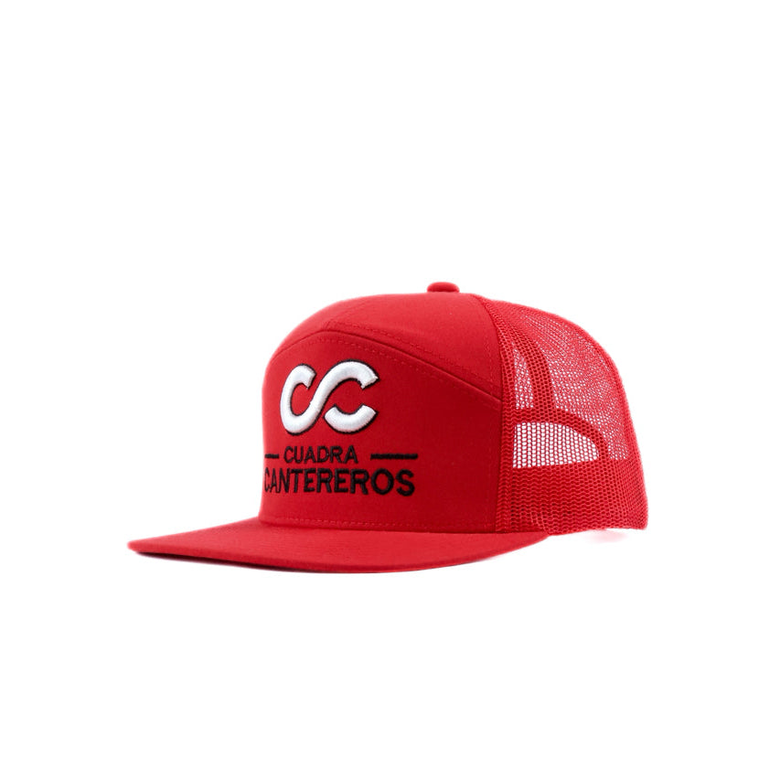 red mesh cap with cantereros logo