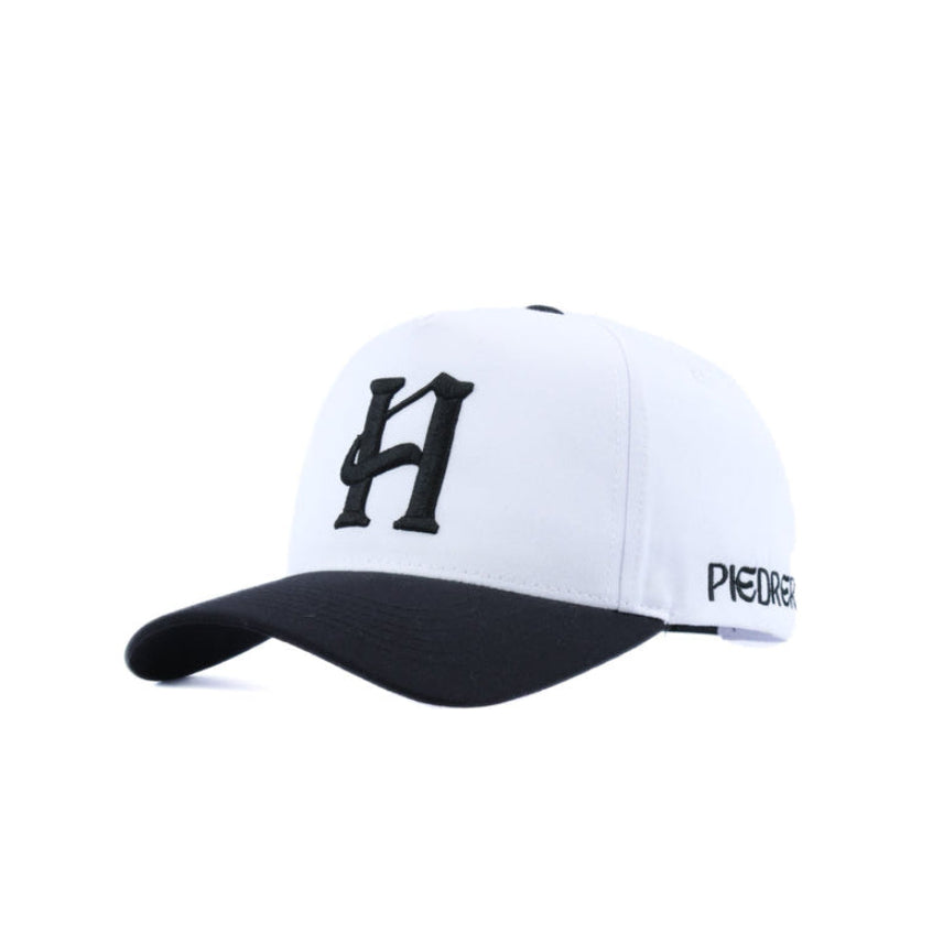 black and white cap with black humble logo
