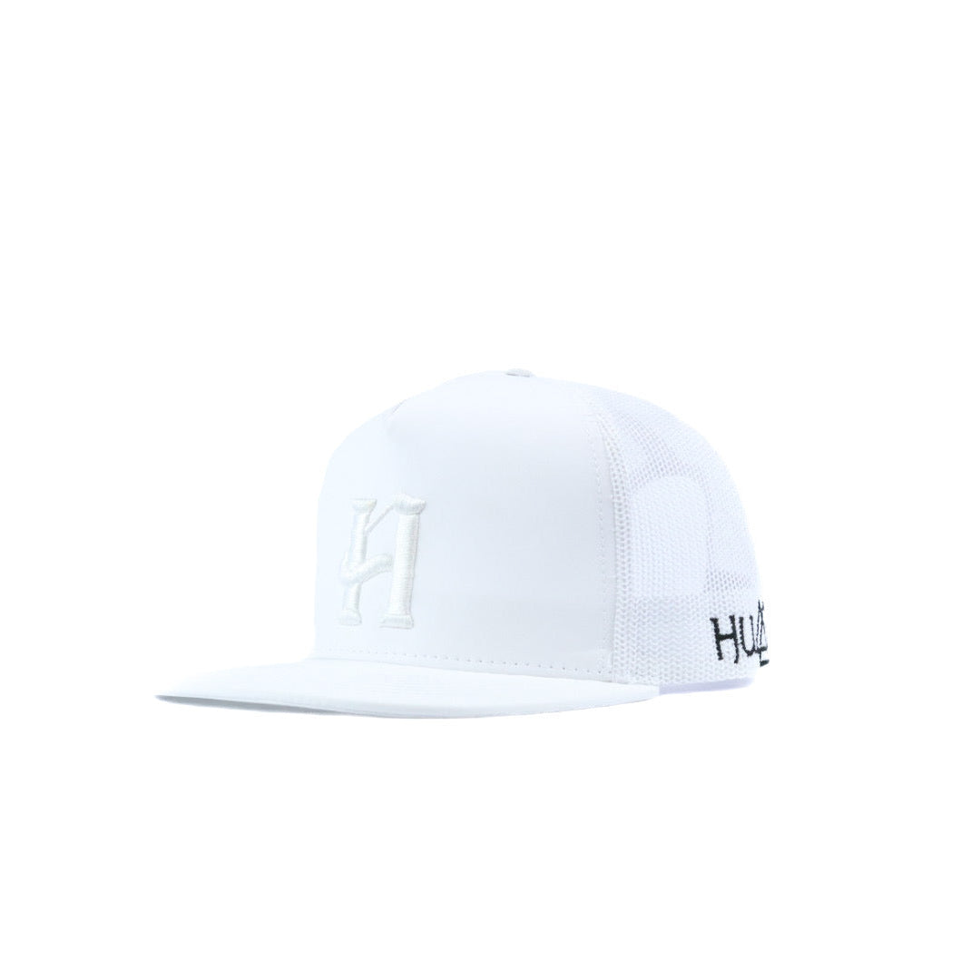 White cap with white humble logo 