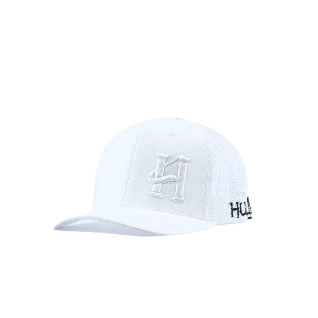 White cap with white humble logo 
