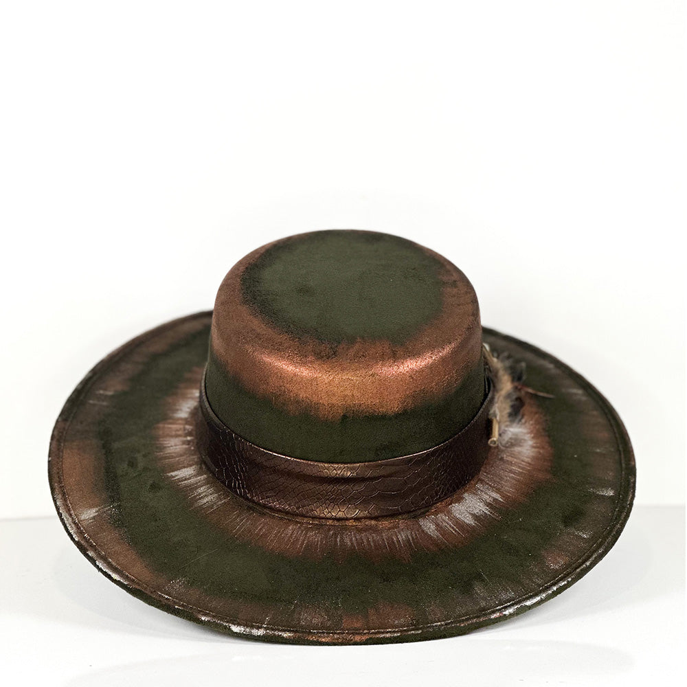 Zeke Outlaw Hat — angled view of Cuadra Piedreros cap