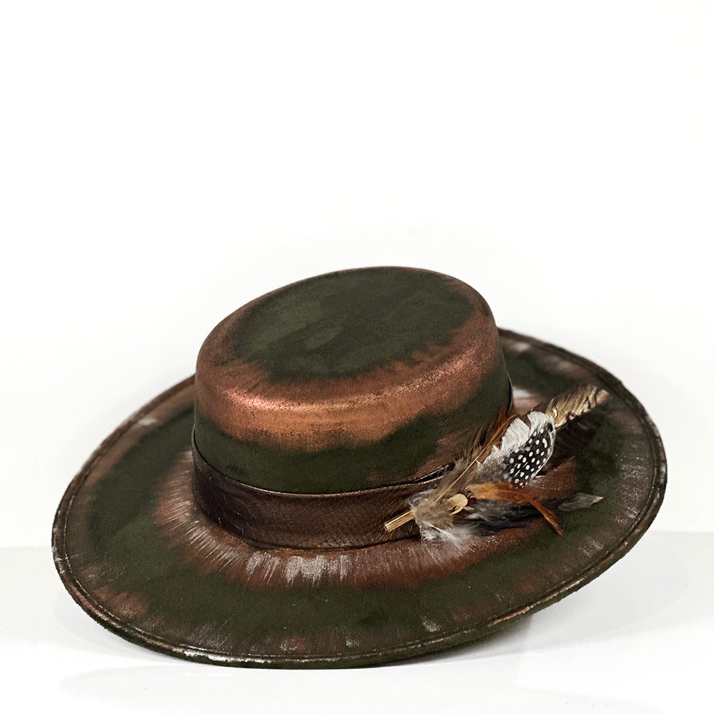 Zeke Outlaw Hat — detail shot of Cuadra Piedreros cap