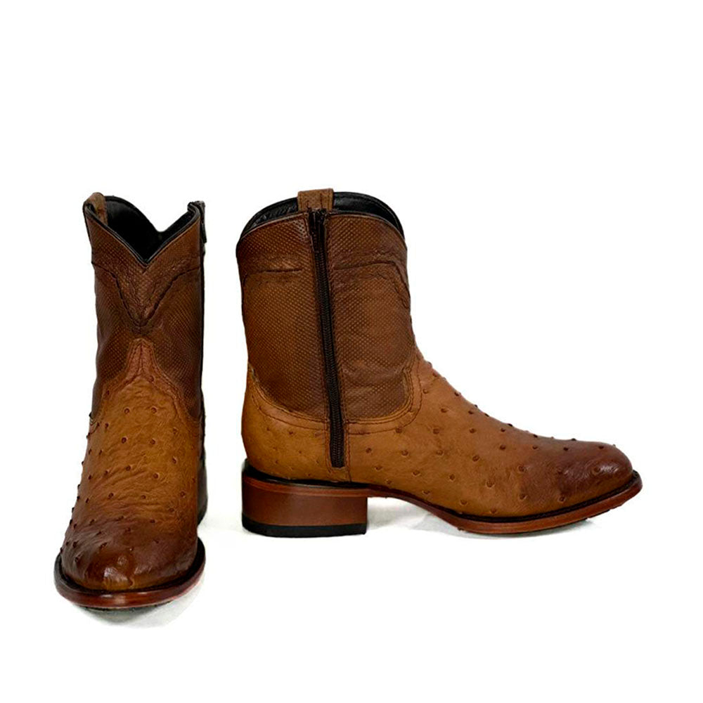 Big Bird Booties — side view of handmade western boots