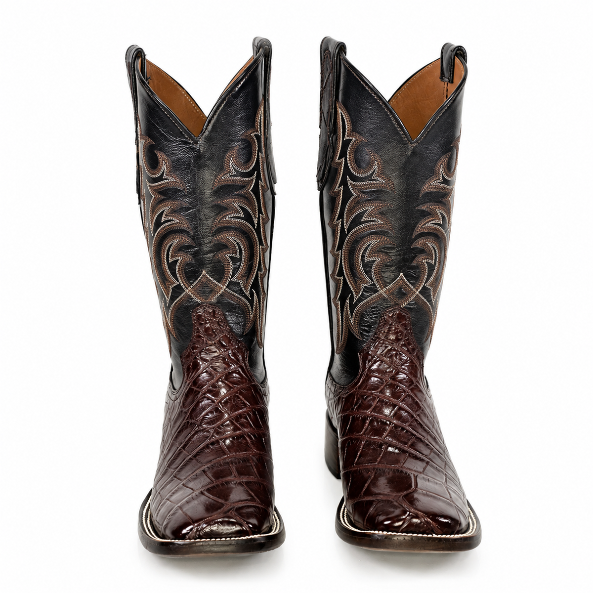 The Andice — Alligator Square Toe Men's Cowboy Boot, side view
