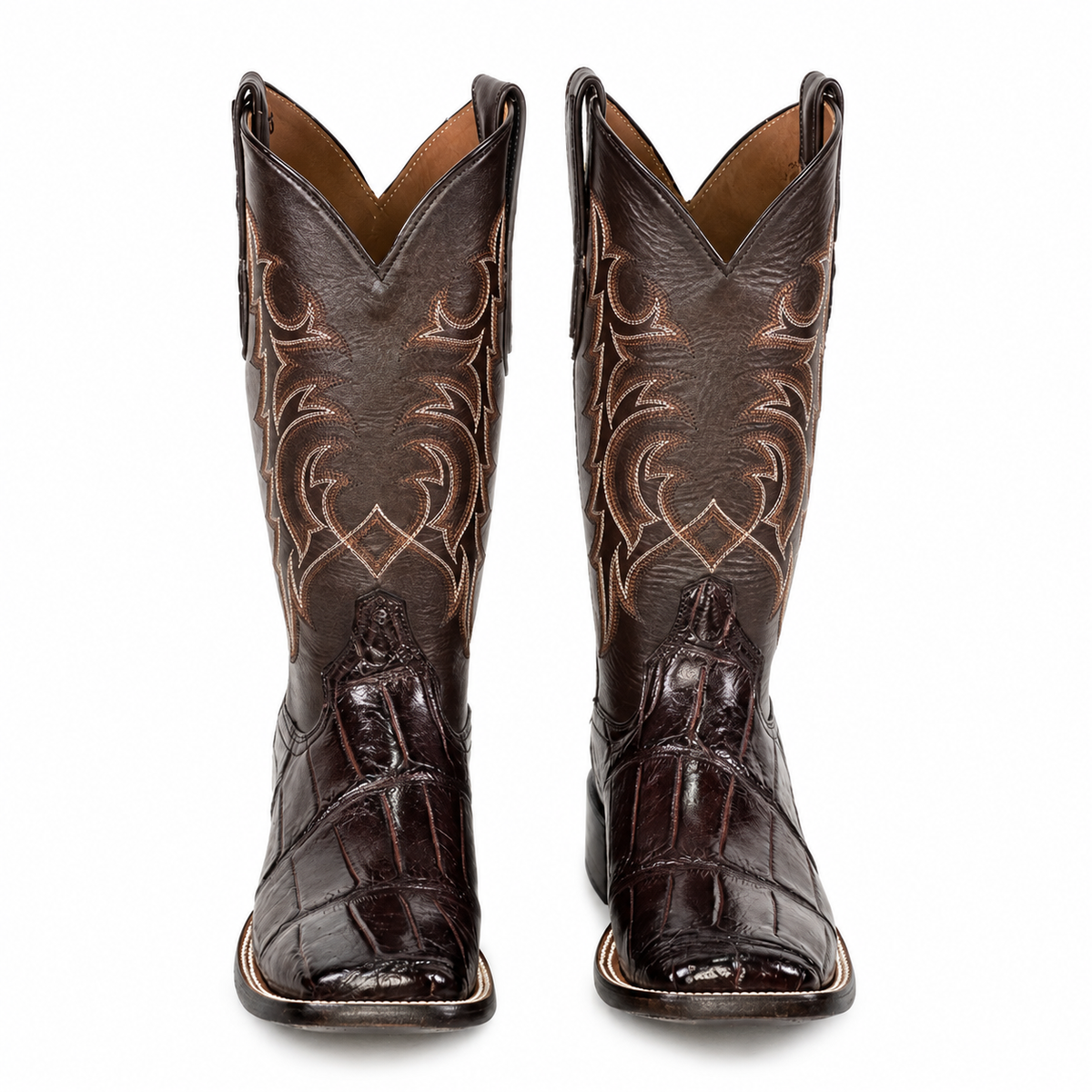 The Andice — Alligator Square Toe Men's Cowboy Boot, profile view