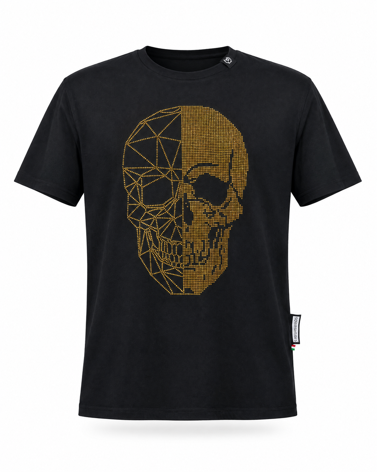 Geometry Skull T-Shirt — Western Tee, front and side view